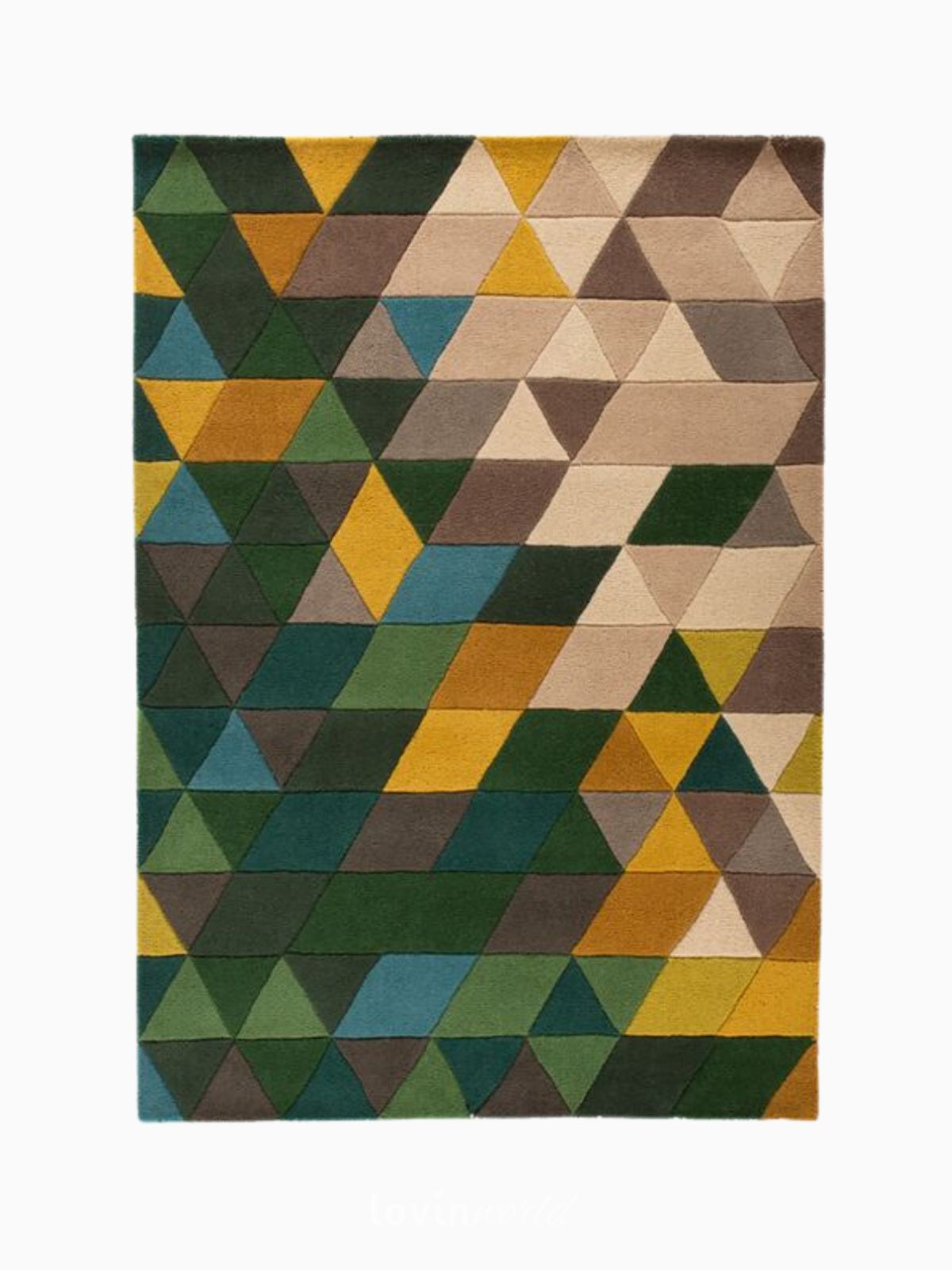 Tappeto di design Prism in lana, multicolore-1