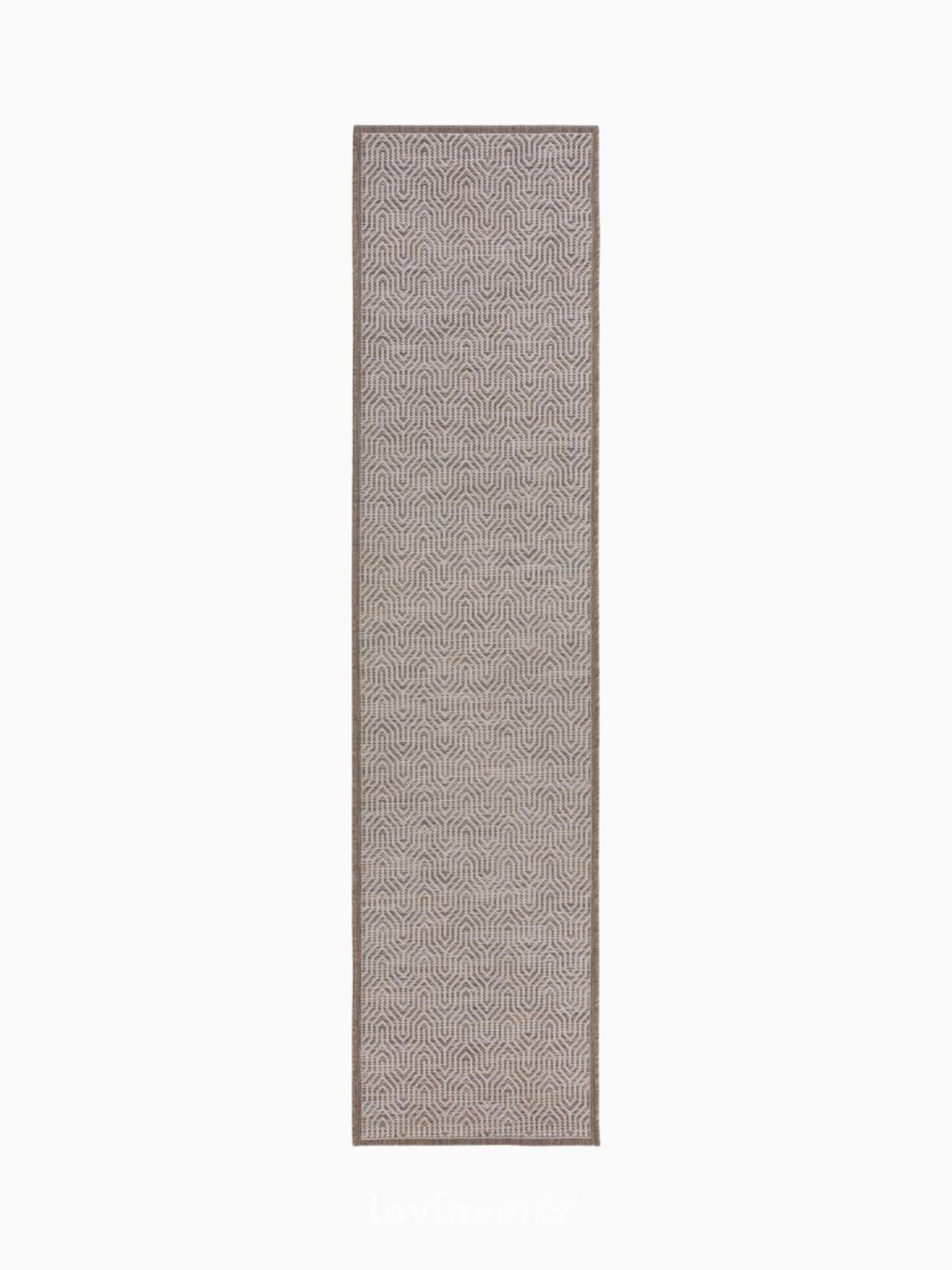 Runner da esterno Bellizzi in polipropilene, colore grigio 60x230 cm.-1