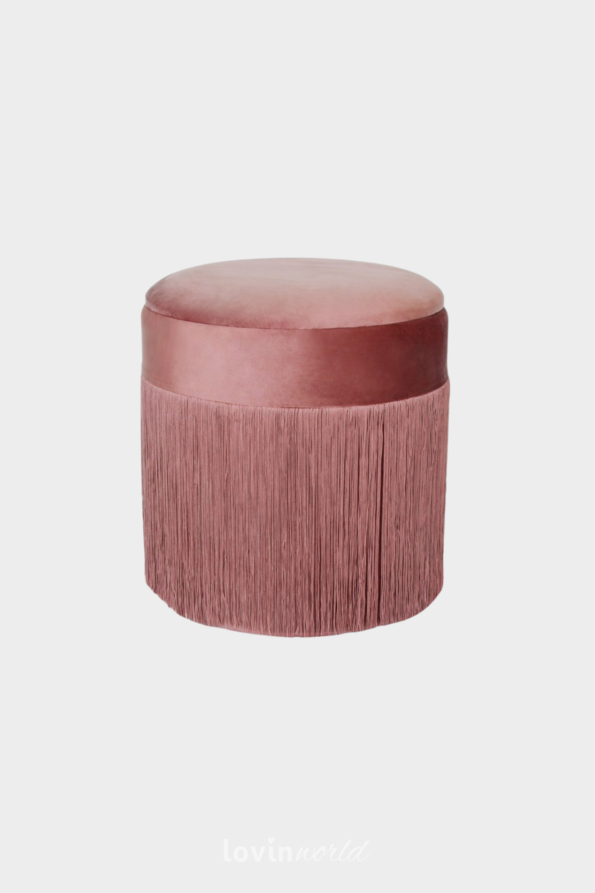 Pouf contenitore Ushi, in colore rosa 40x42 cm.-1