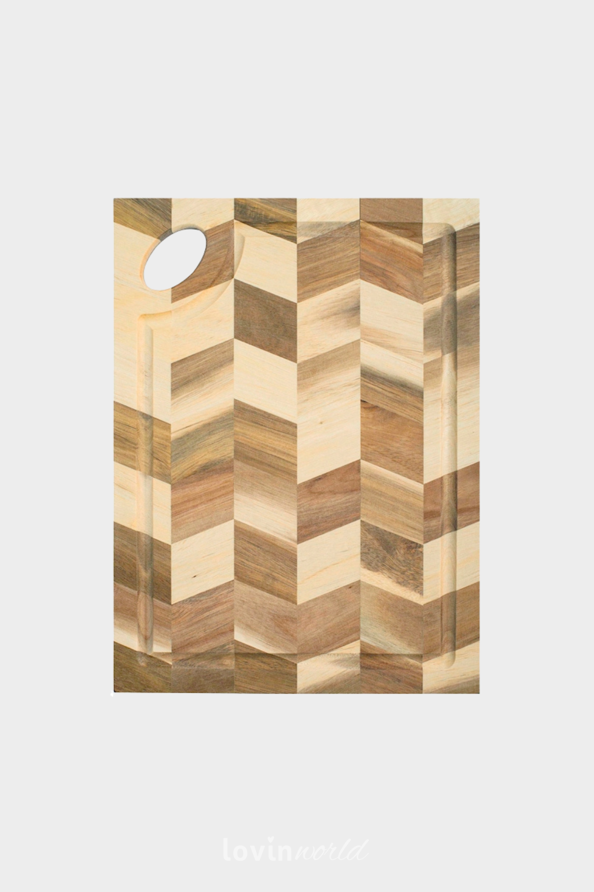 Tagliere rettangolare in legno acacia, 32x24 cm.-1