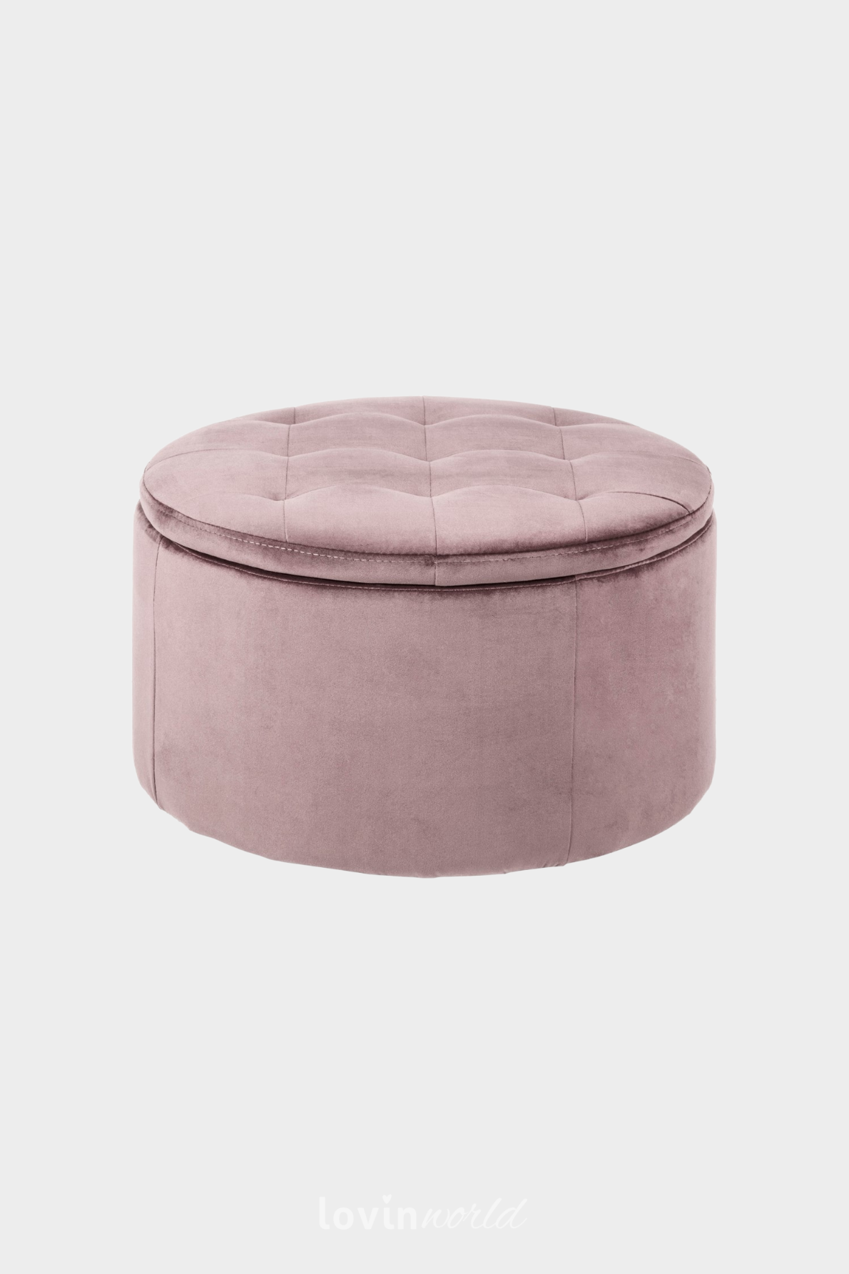 Pouf contenitore Worry, in colore rosa 35x60 cm.