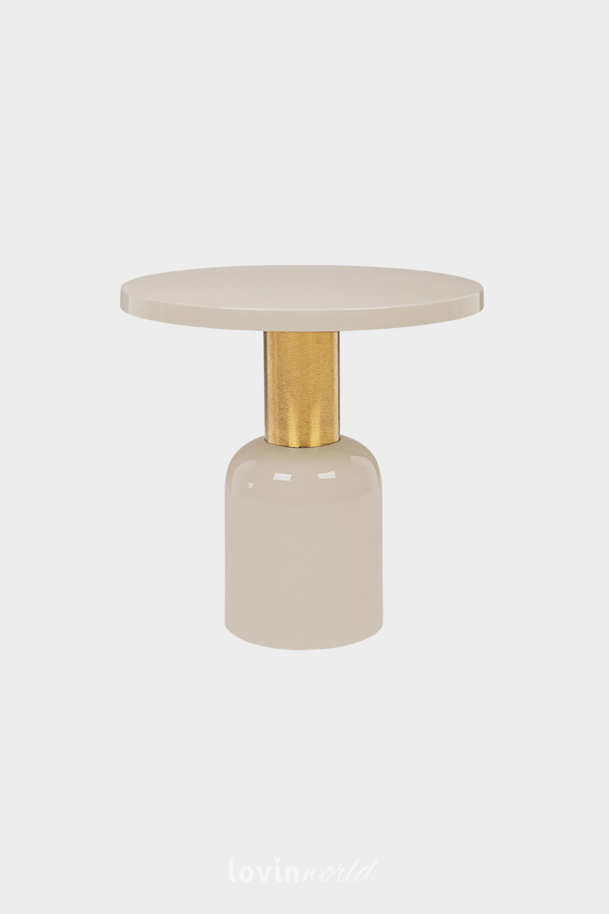 Tavolino Nalima in colore crema-1