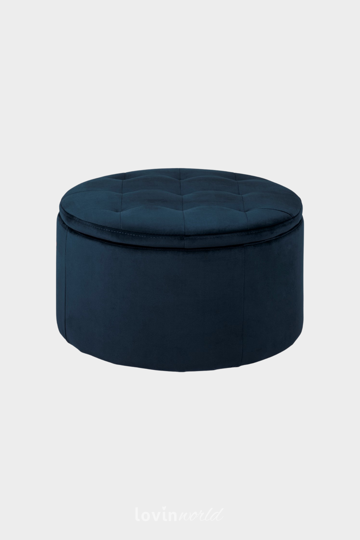 Pouf contenitore Worry, in colore blu 35x60 cm.-1