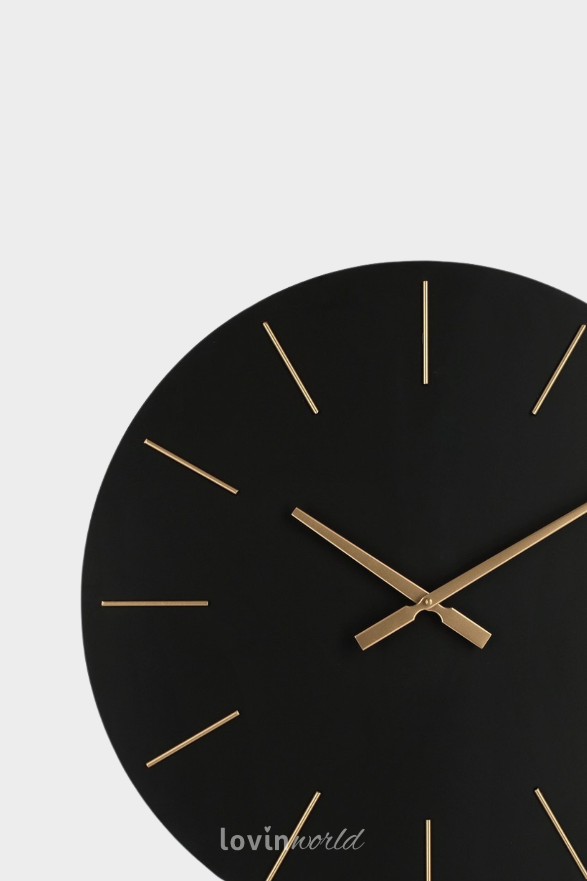 Orologio da parete Timeline in colore nero 60x60 cm.-2