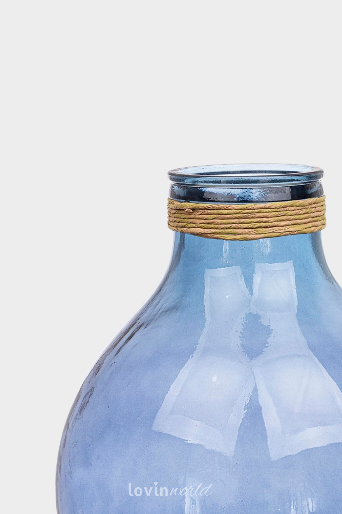 Vaso in vetro Rotang in colore blu-2