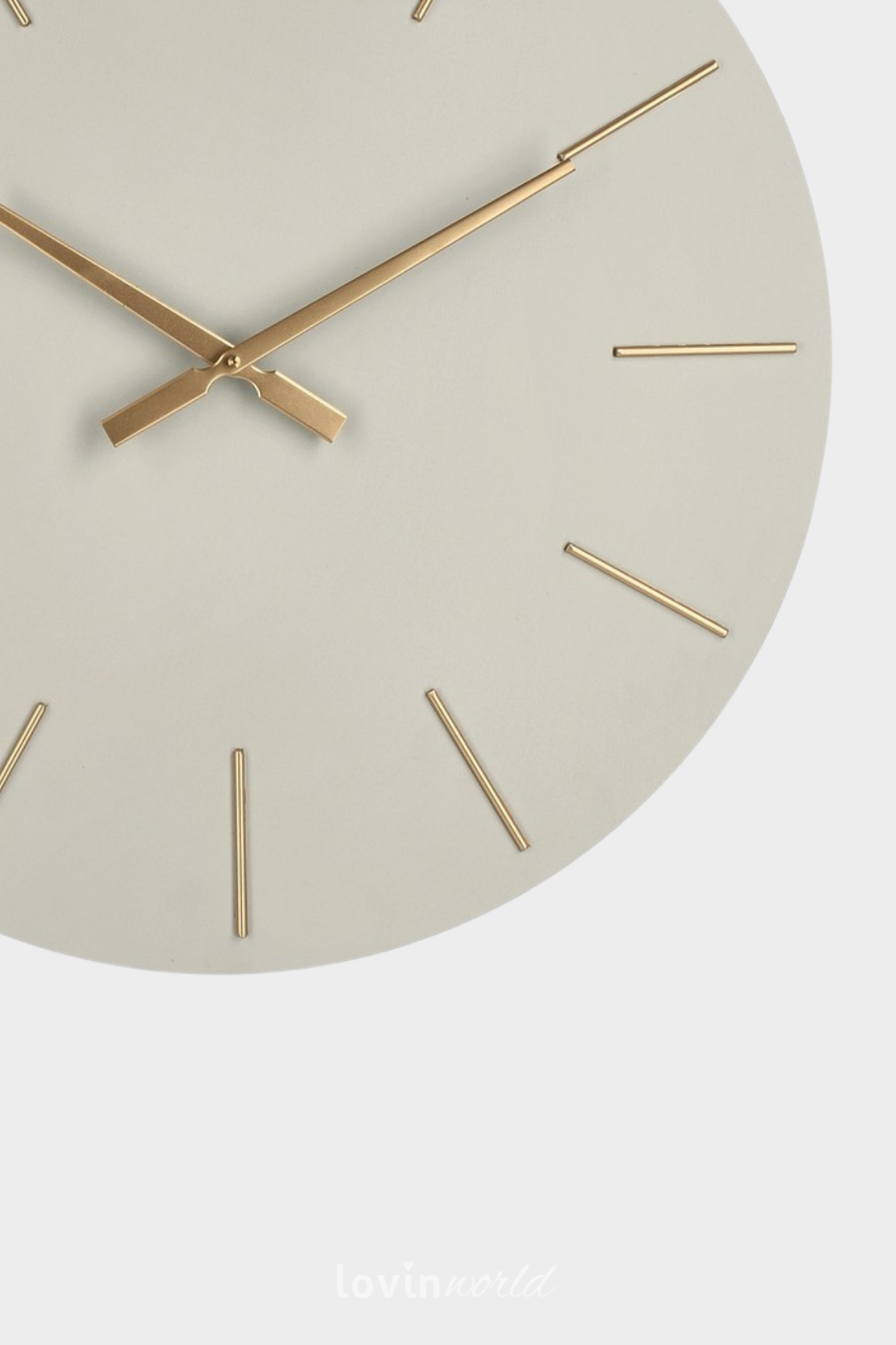 Orologio da parete Timeline in colore tortora 60x60 cm.-3