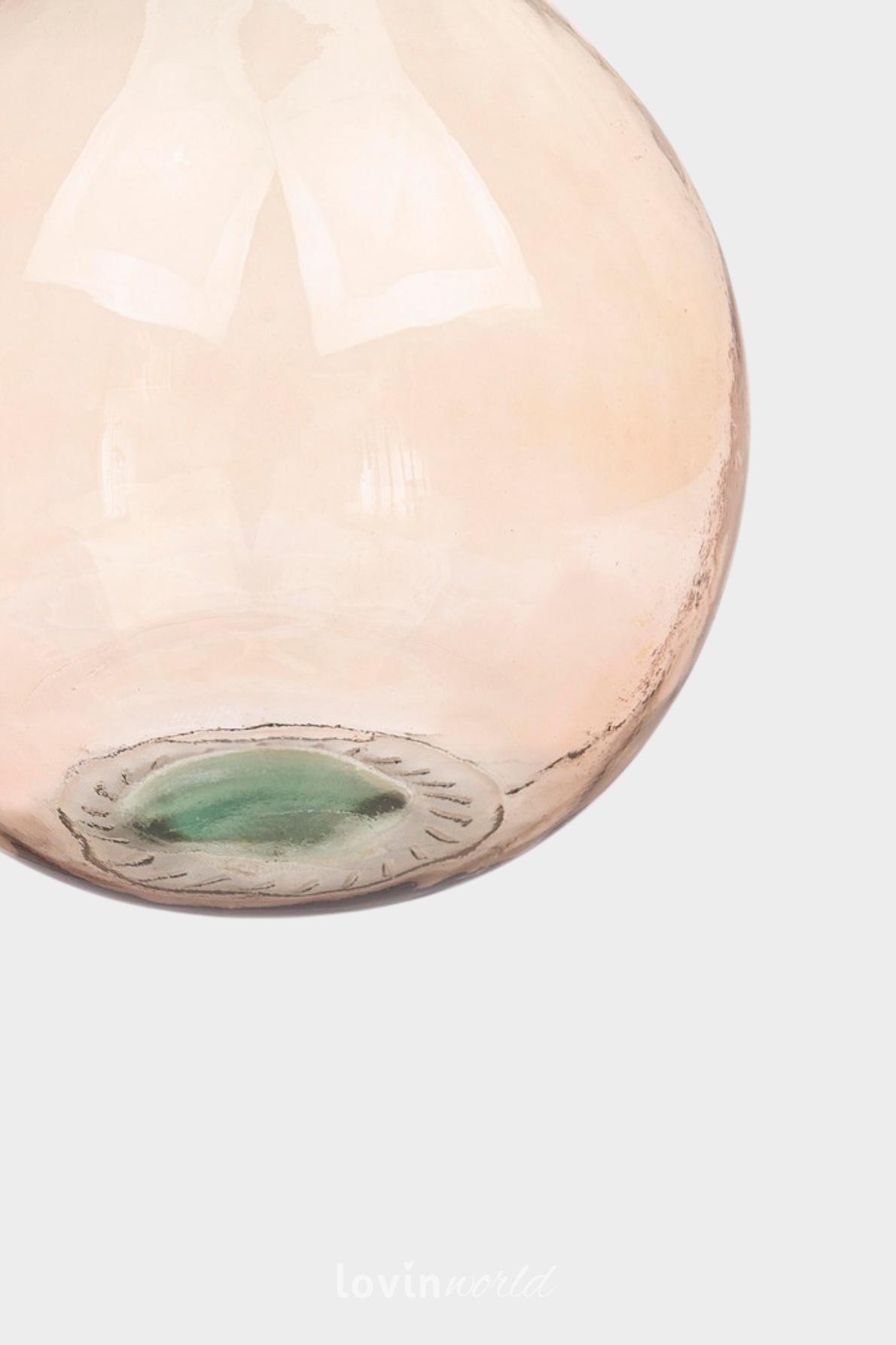Vaso in vetro Rotang in colore rosa-3