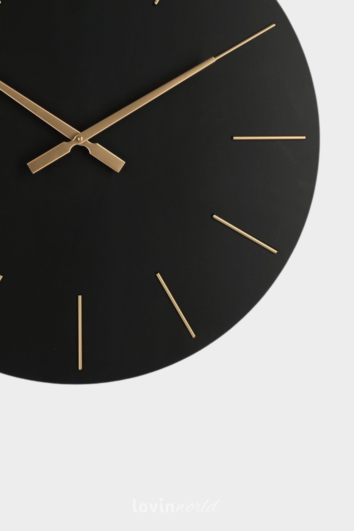 Orologio da parete Timeline in colore nero 60x60 cm.-3