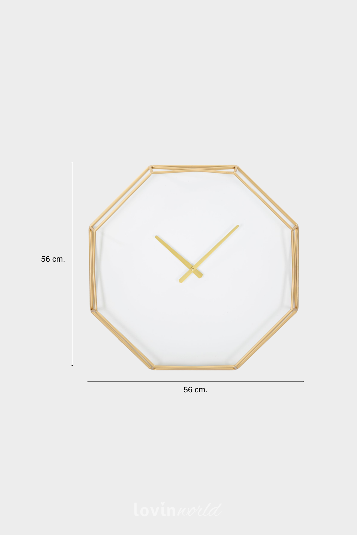 Orologio da muro Goldy Octagonal, 56x56 cm.-4