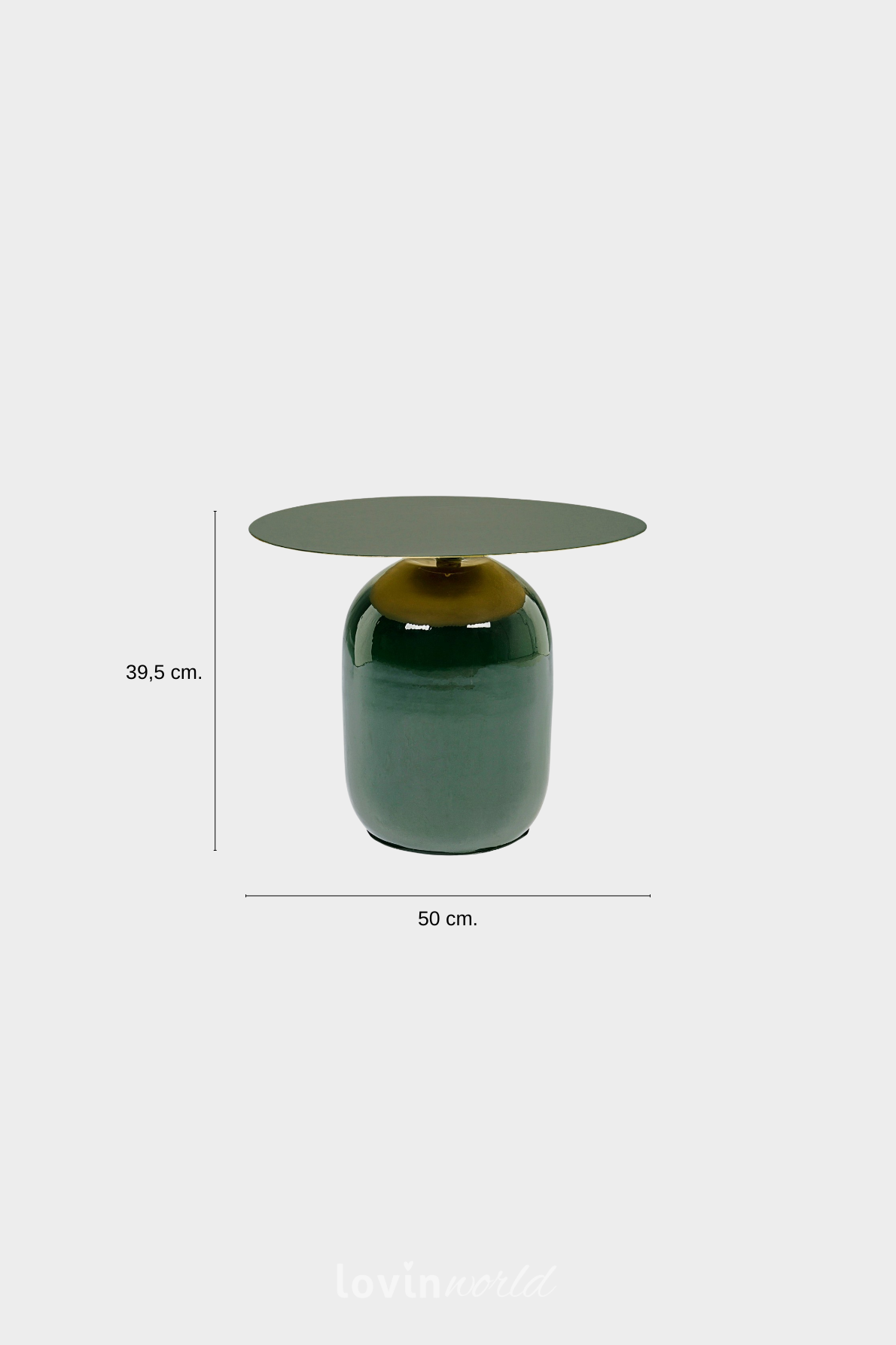 Tavolino Nalima in colore verde-6