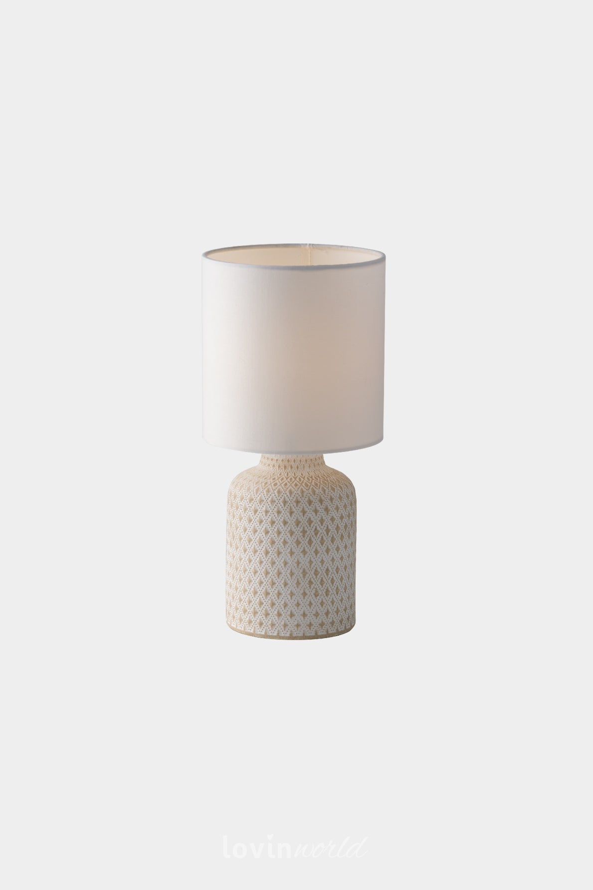 Lampada da tavolo Ravello, in colore bianco-LovinWorld