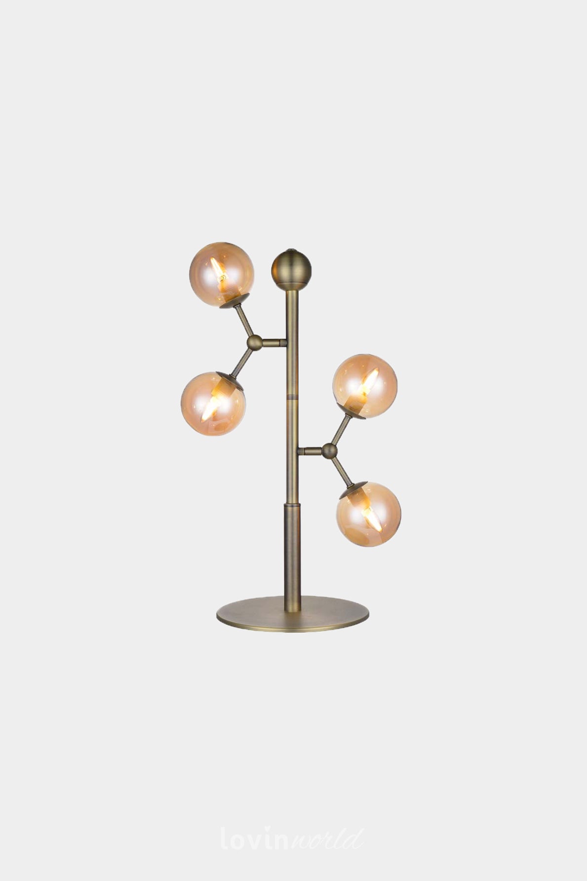 Lampada da tavolo Atom, in colore ambra-LovinWorld