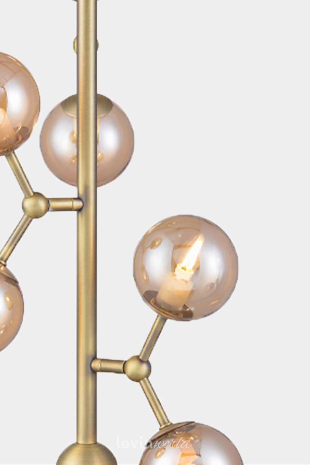 Lampada a sospensione Atom verticale, in colore ambra-LovinWorld