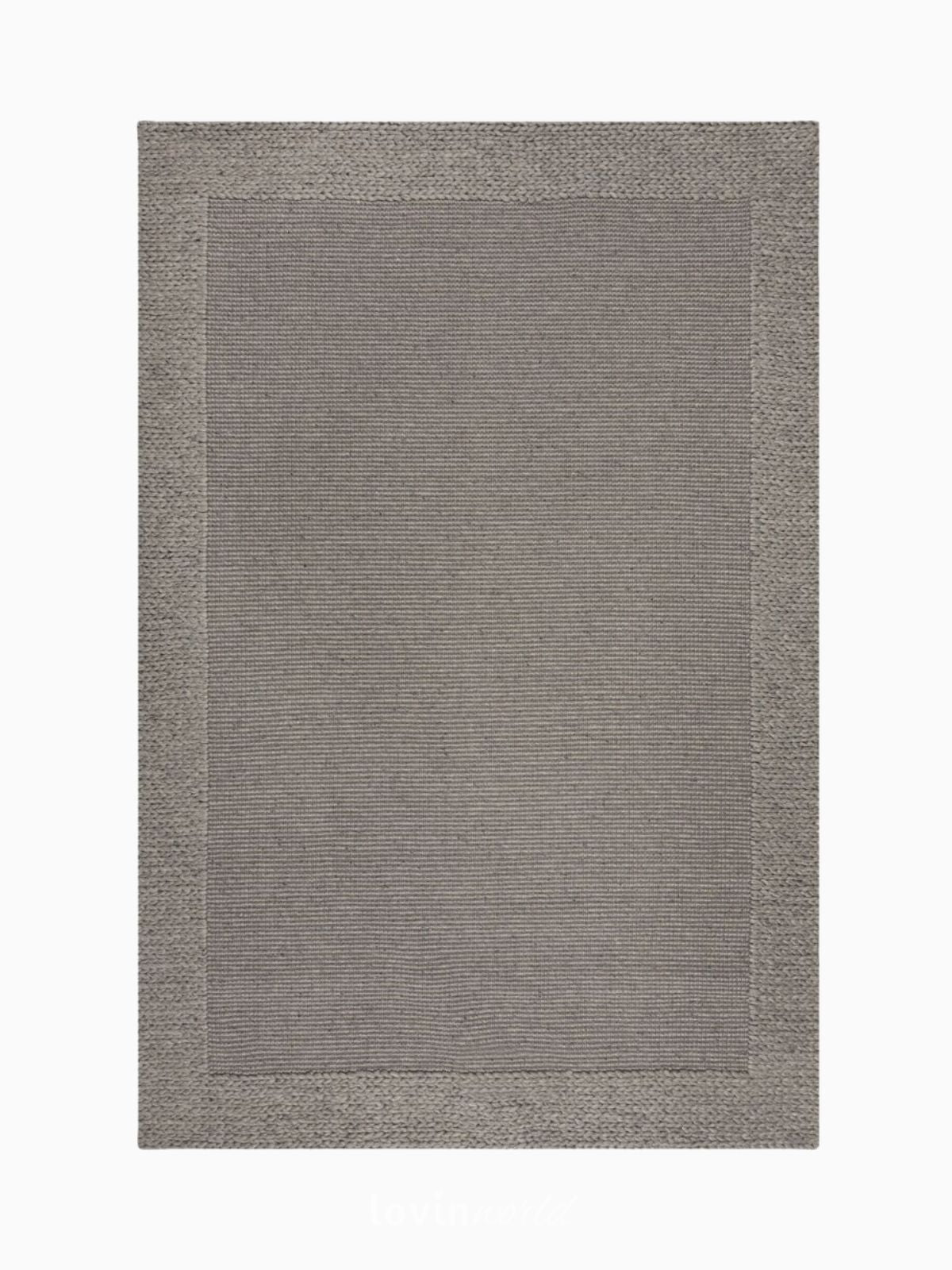 Tappeto moderno Rue in lana,colore grigio-1