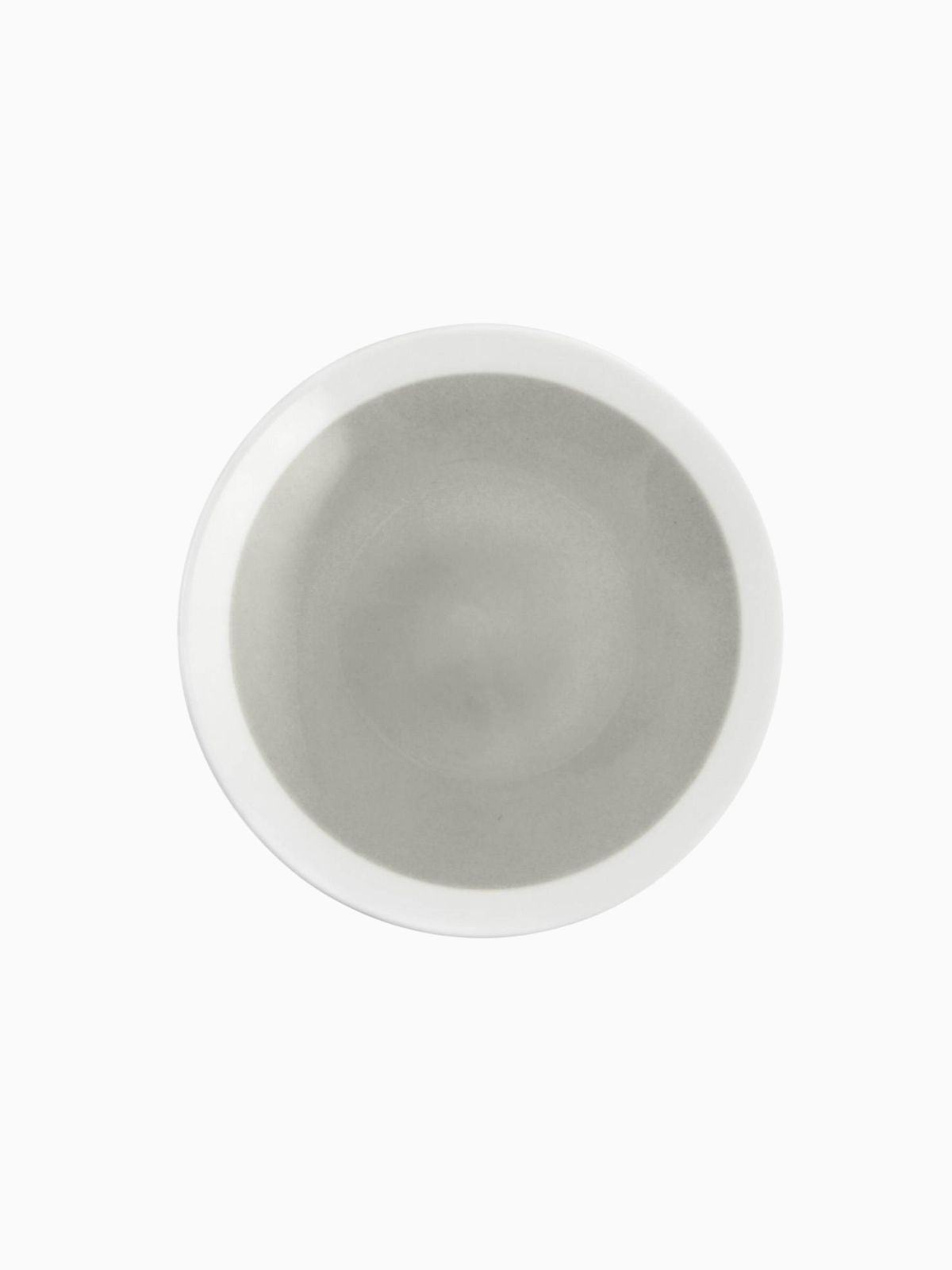Set 6 piatti piani Soleil in earthenware bianco e grigio 28 cm.-1