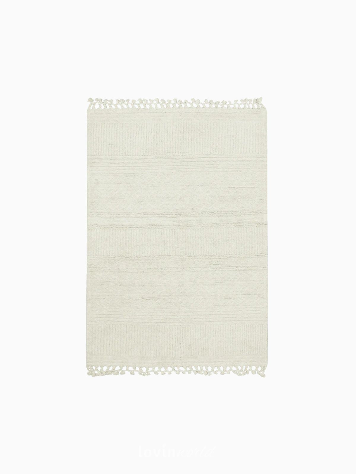 Tappeto in lana Ari Sheep in colore bianco-1