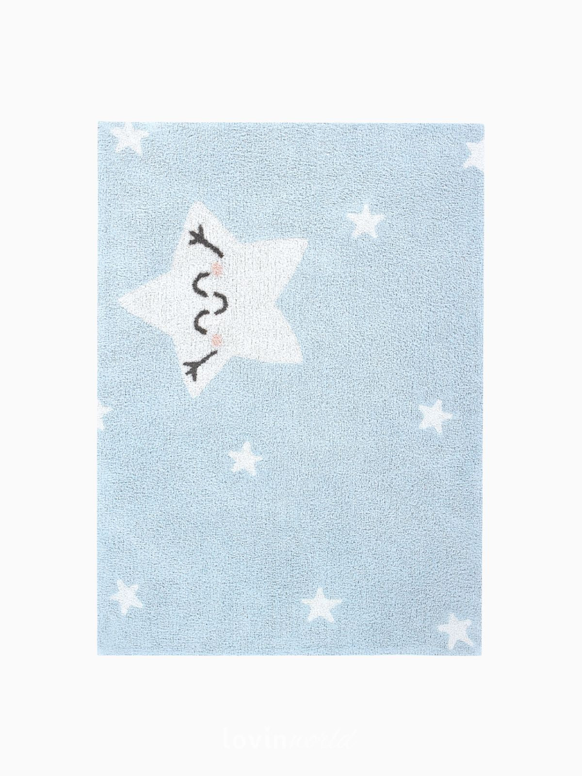 Tappeto in cotone lavabile Happy Star, 120x160 cm.-1