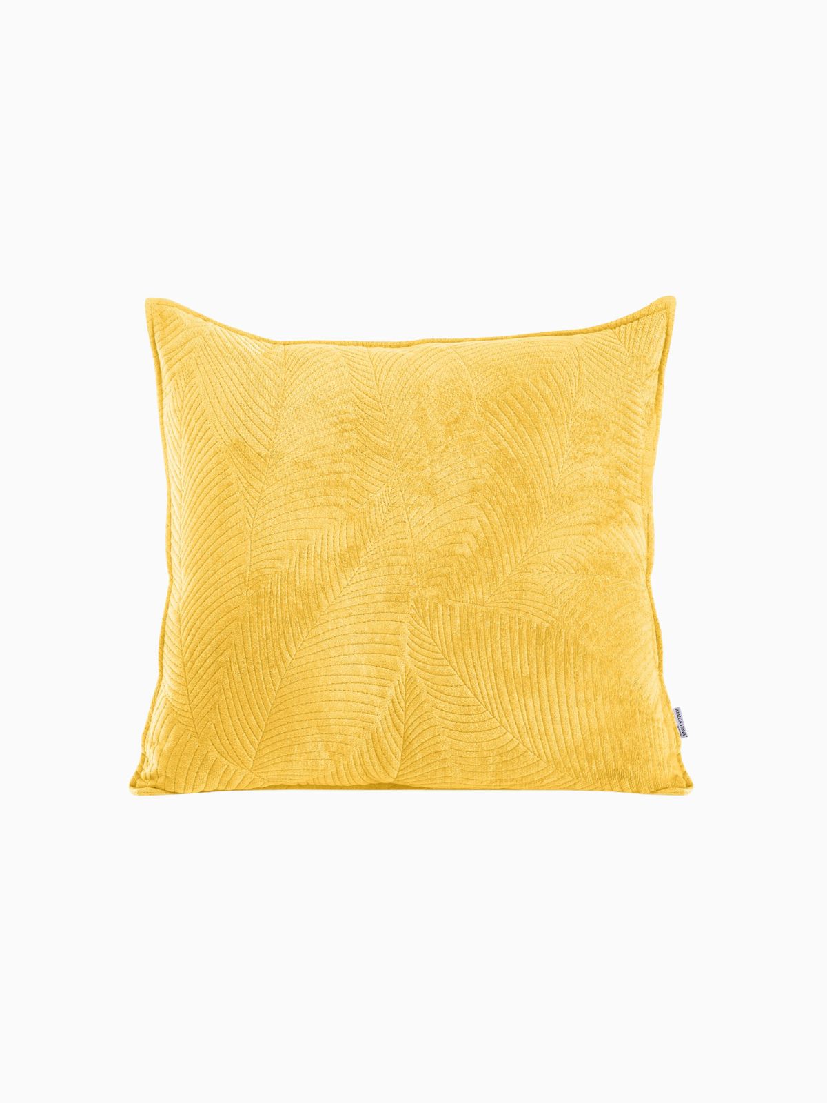 Cuscino decorativo in velluto Palsha, colore giallo 45x45 cm.-1