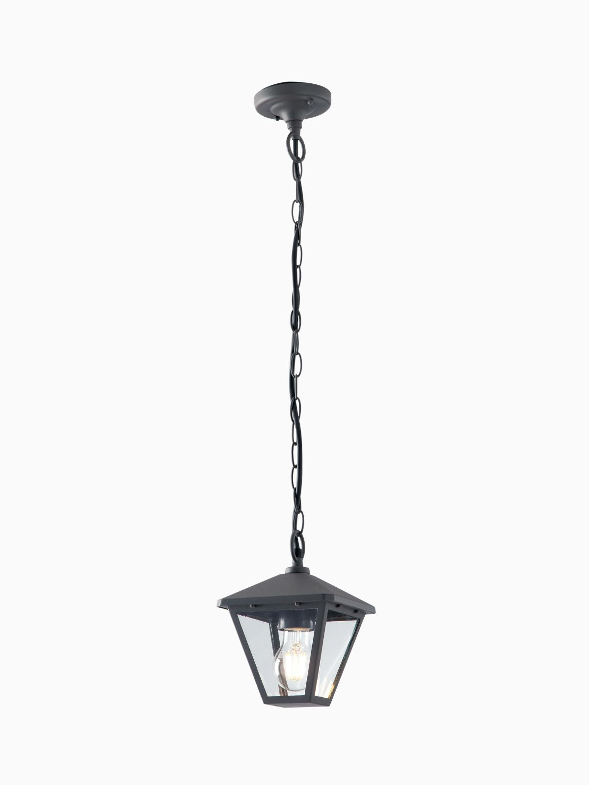 Lampada a sospensione da esterno Prisma in alluminio, colore nero-1