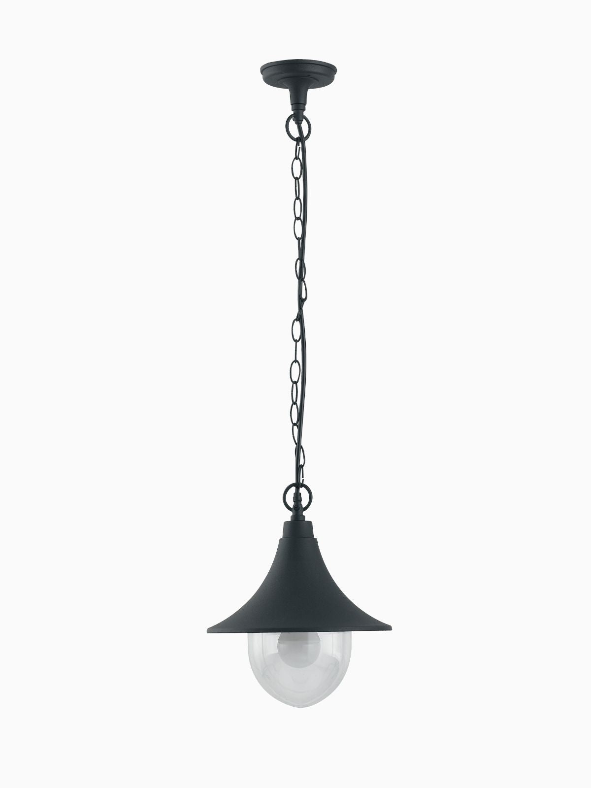 Lampada a sospensione da esterno Pavia in alluminio, colore nero-1