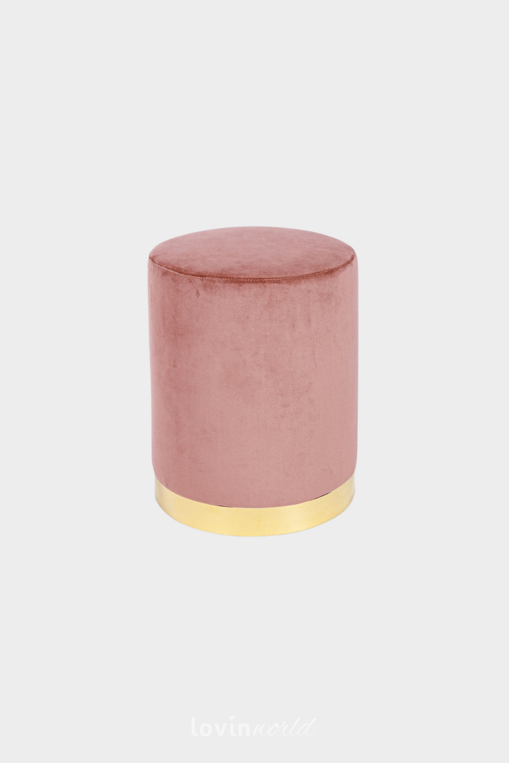 Pouf Lucilla in velluto, colore rosa