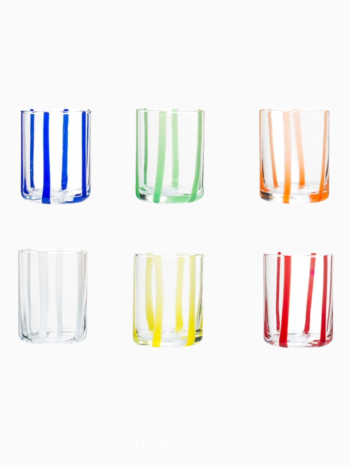Set 6 bicchieri acqua Veneziano, in multicolore 36 cl-1