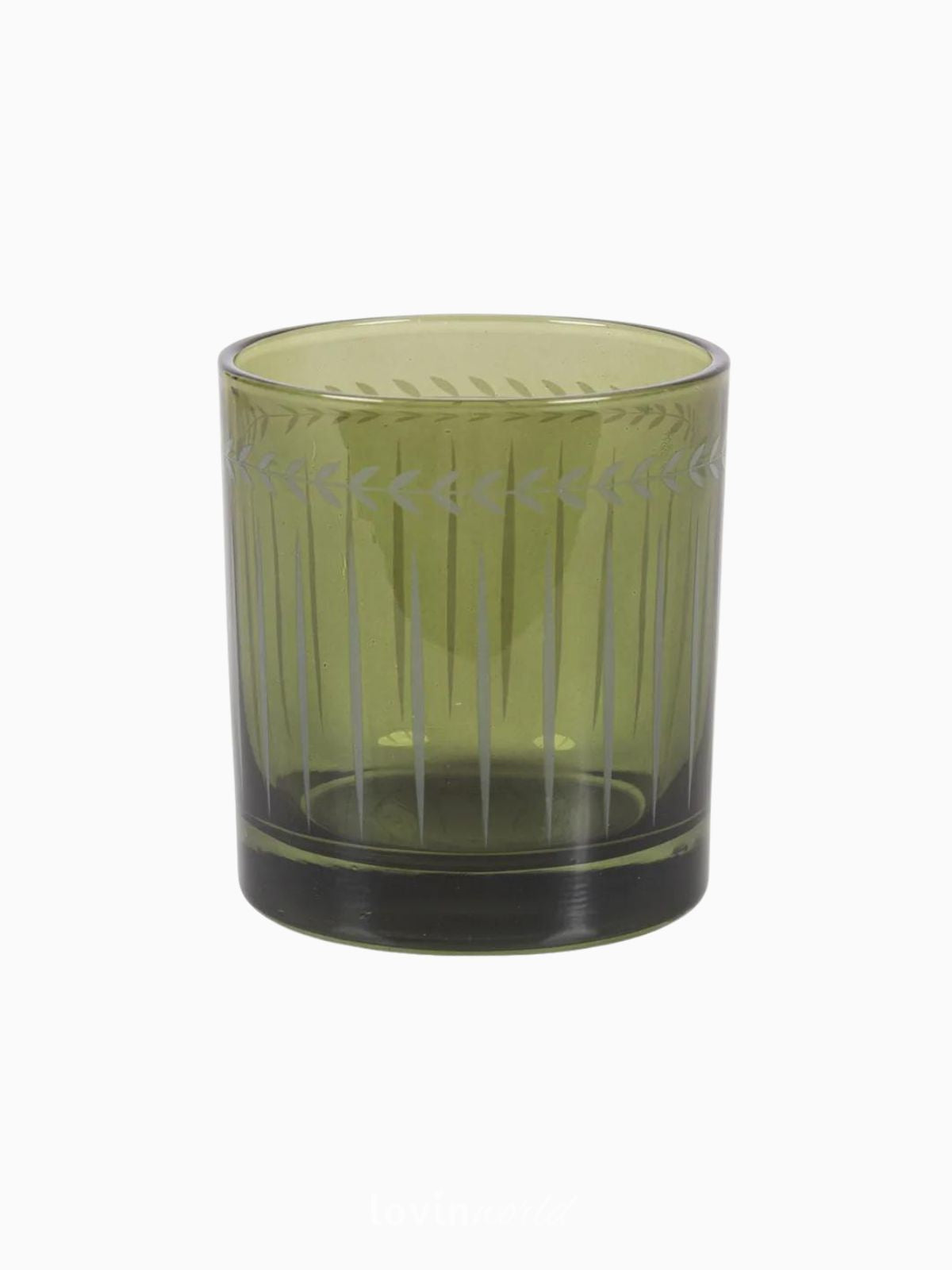 Set 6 Bicchieri Lorena in vetro, colore verde 30 cl-1