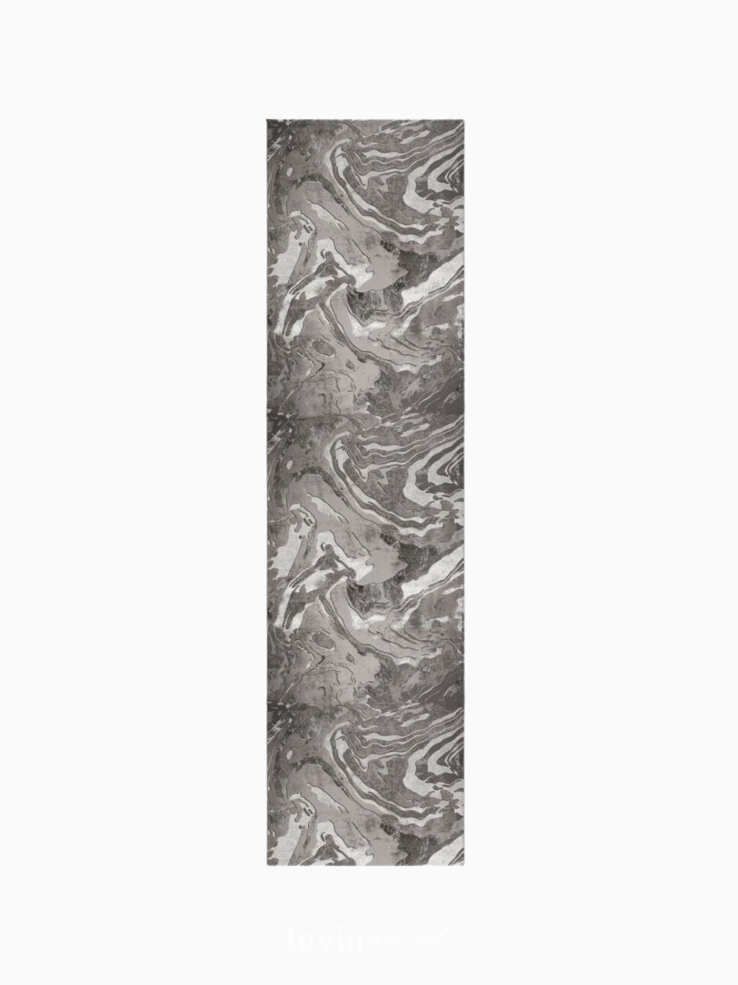 Runner Marbled Silver in polipropilene, multicolore 60x230 cm.-1