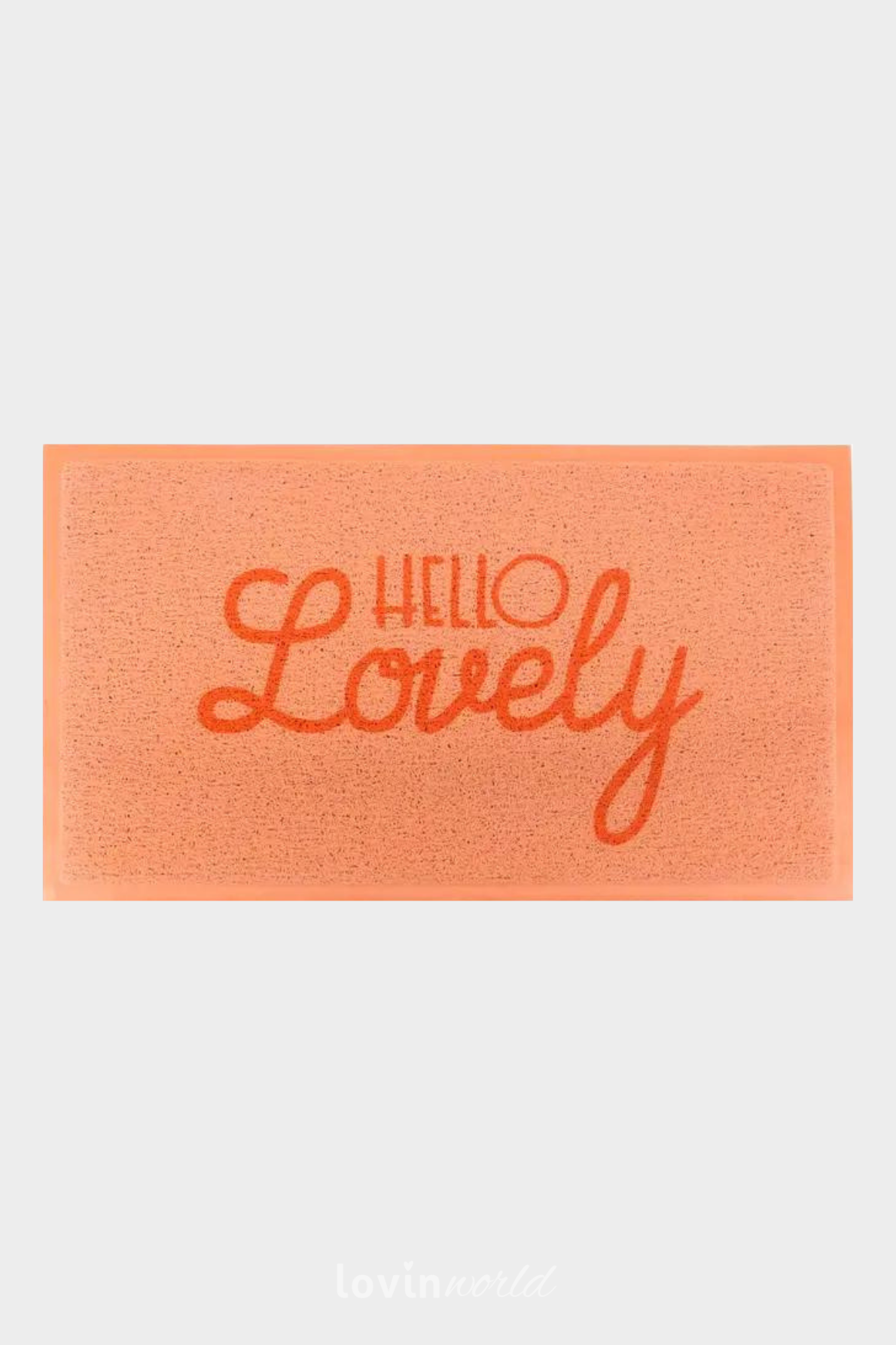 Zerbino particolare Hello Lovely, in colore arancione 40x70 cm.-1