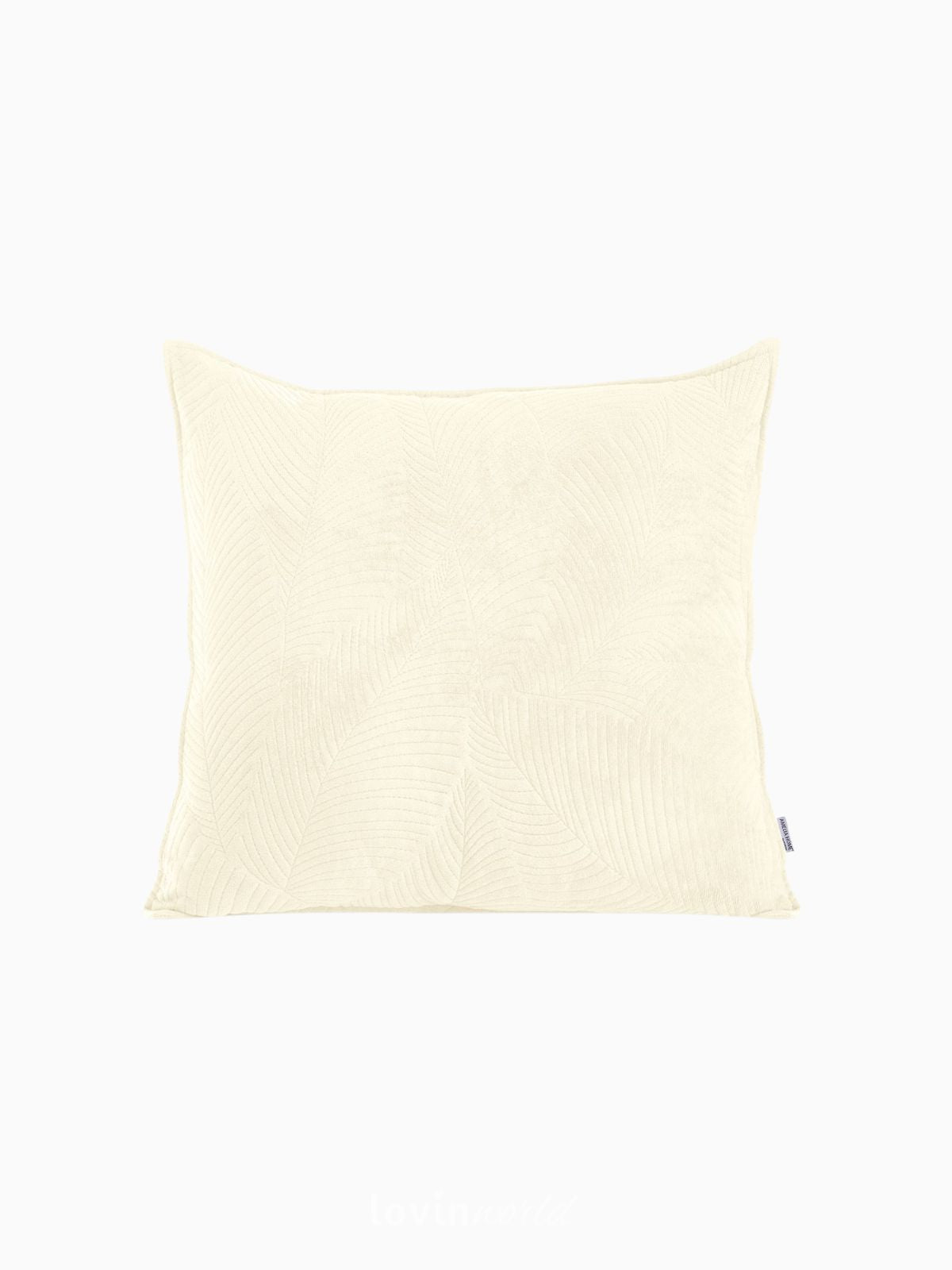 Cuscino decorativo in velluto Palsha, colore beige chiaro 45x45 cm.-4