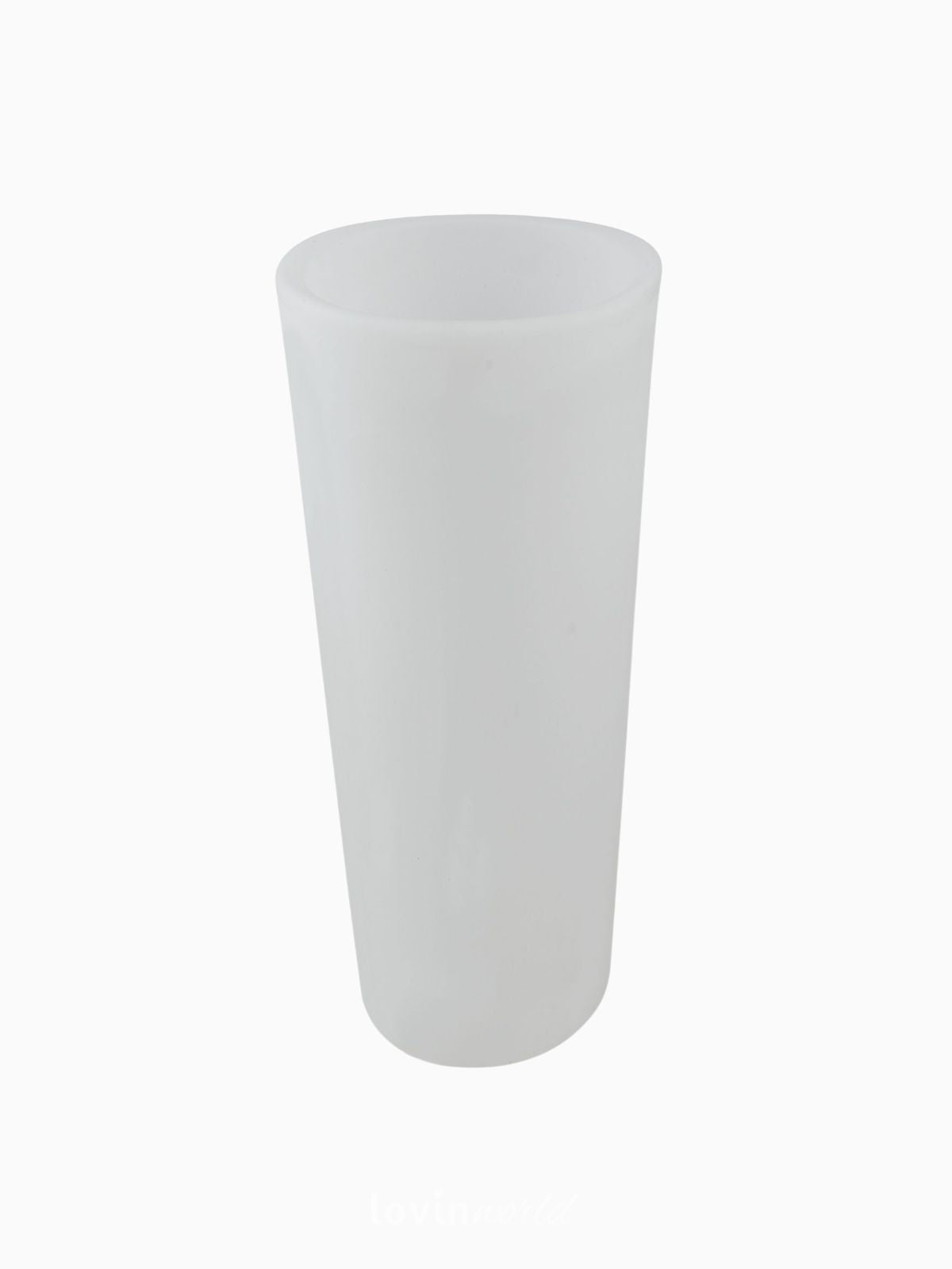 Vaso da esterno a LED Geco in polietilene, colore bianco 90 cm.-1