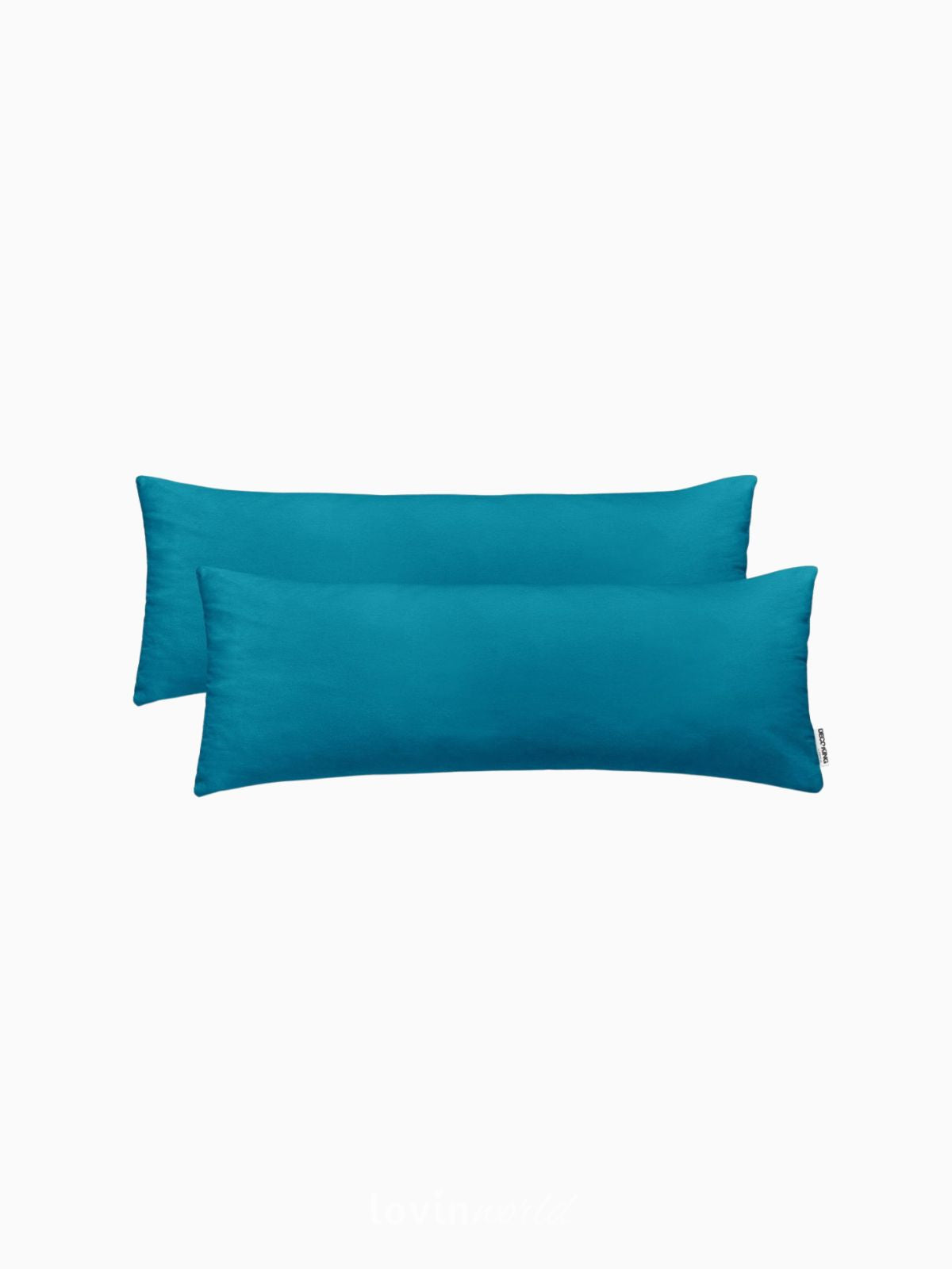 2 Federe per cuscino Amber in colore blu 40x145 cm.-1