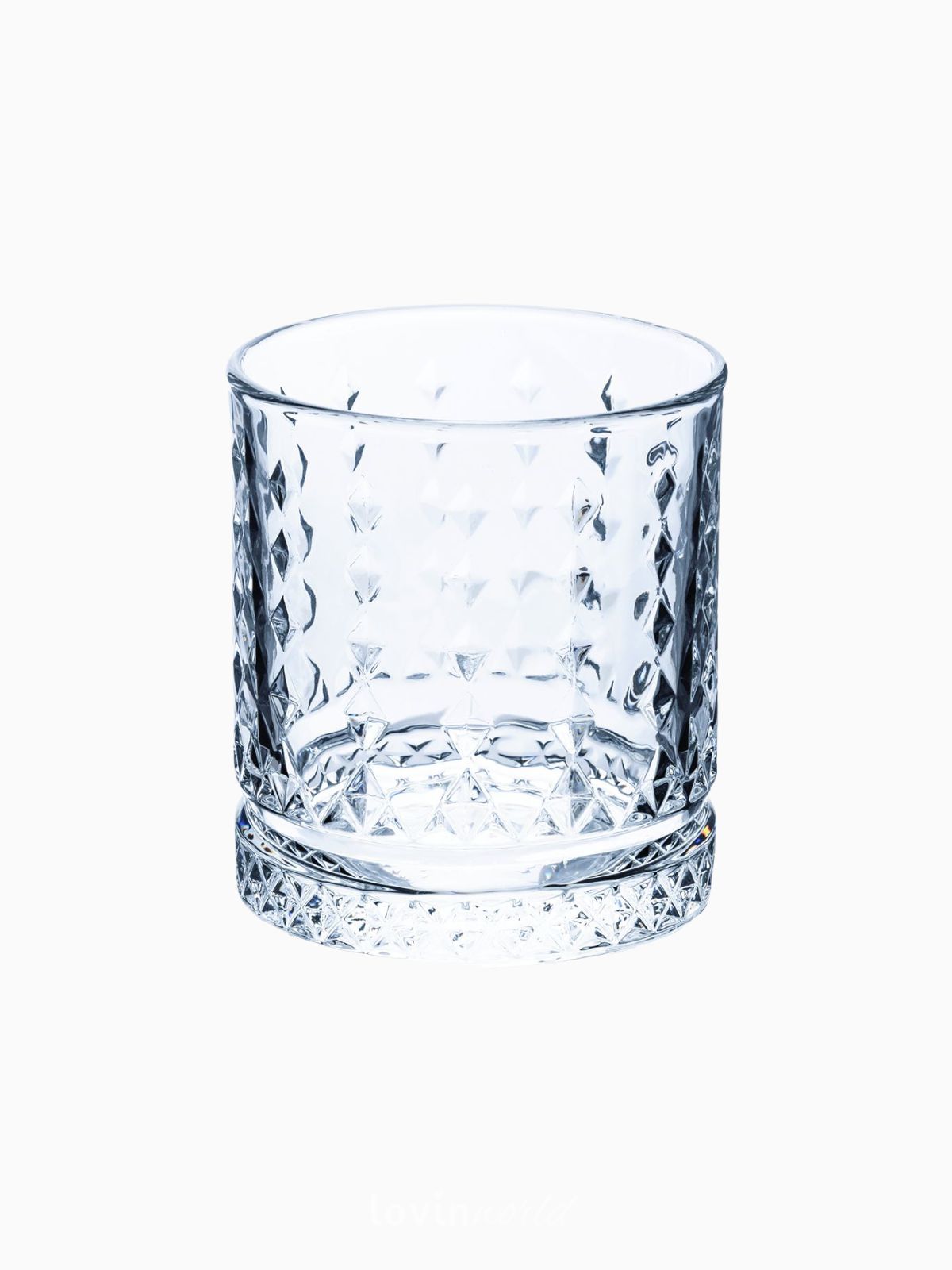 Set 6 Bicchieri acqua Classic Rombi in vetro 40 cl-1