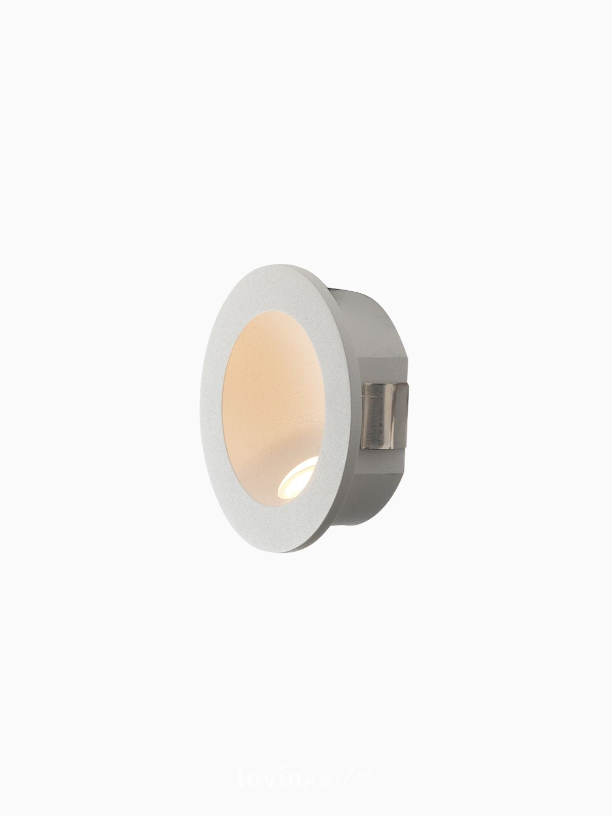 Segnapassi da esterno LED Onyx rotondo in alluminio, colore bianco-1