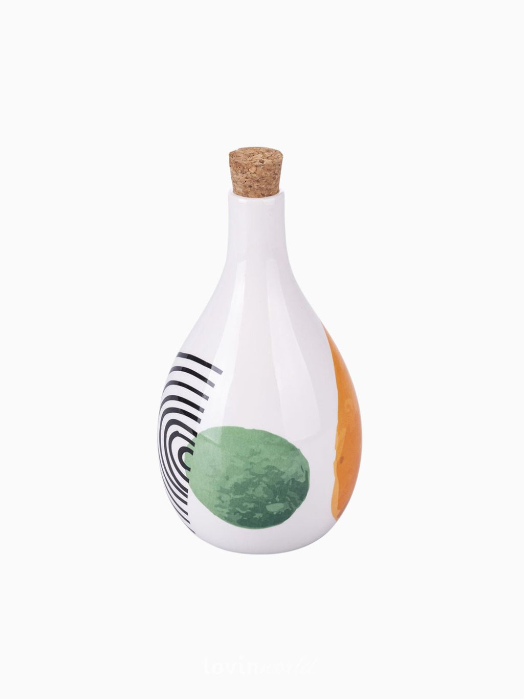 Oliera CERAMICA bianco + tappo SUGHERO - ARTEMISIA Home Decor