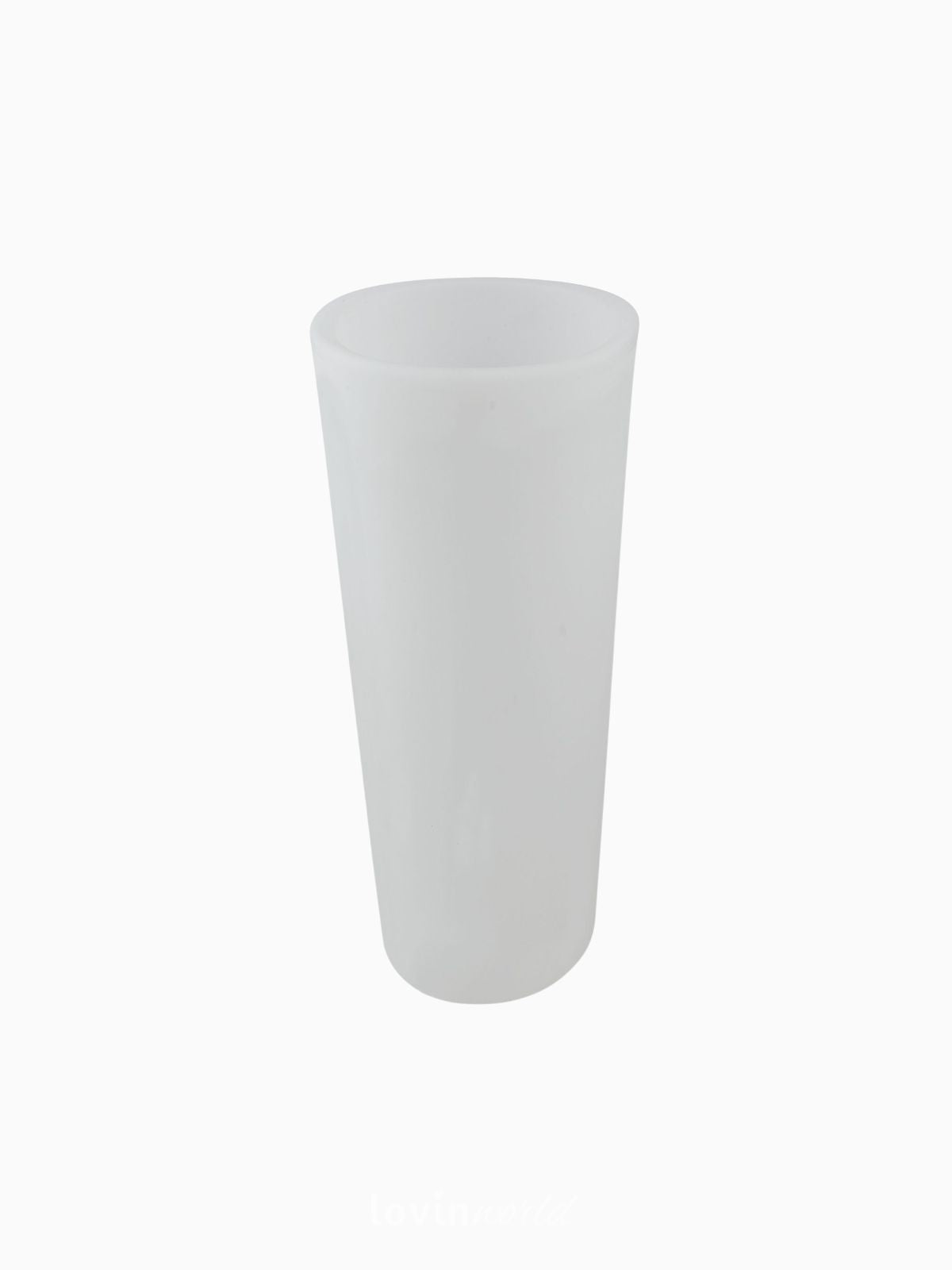 Vaso da esterno a LED Geco in polietilene, colore bianco 60 cm.-1