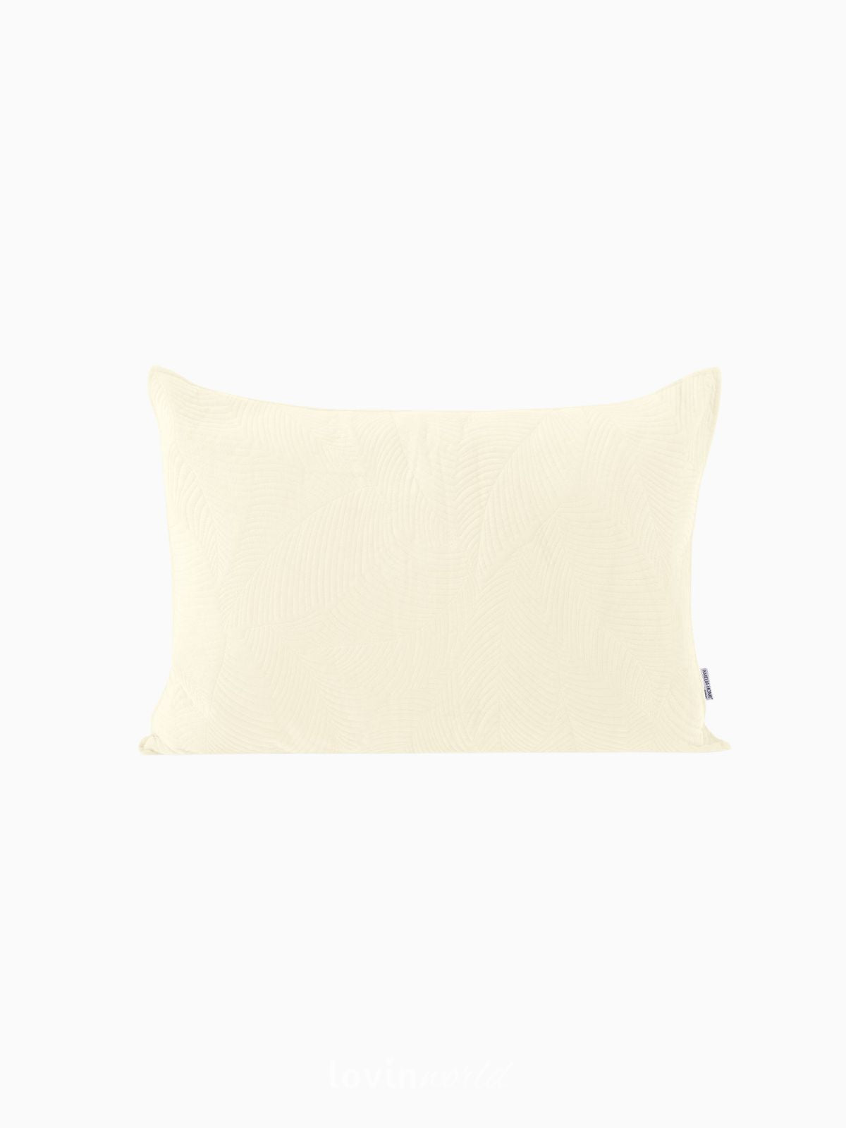 Cuscino decorativo in velluto Palsha, colore beige chiaro 50x70 cm.-1