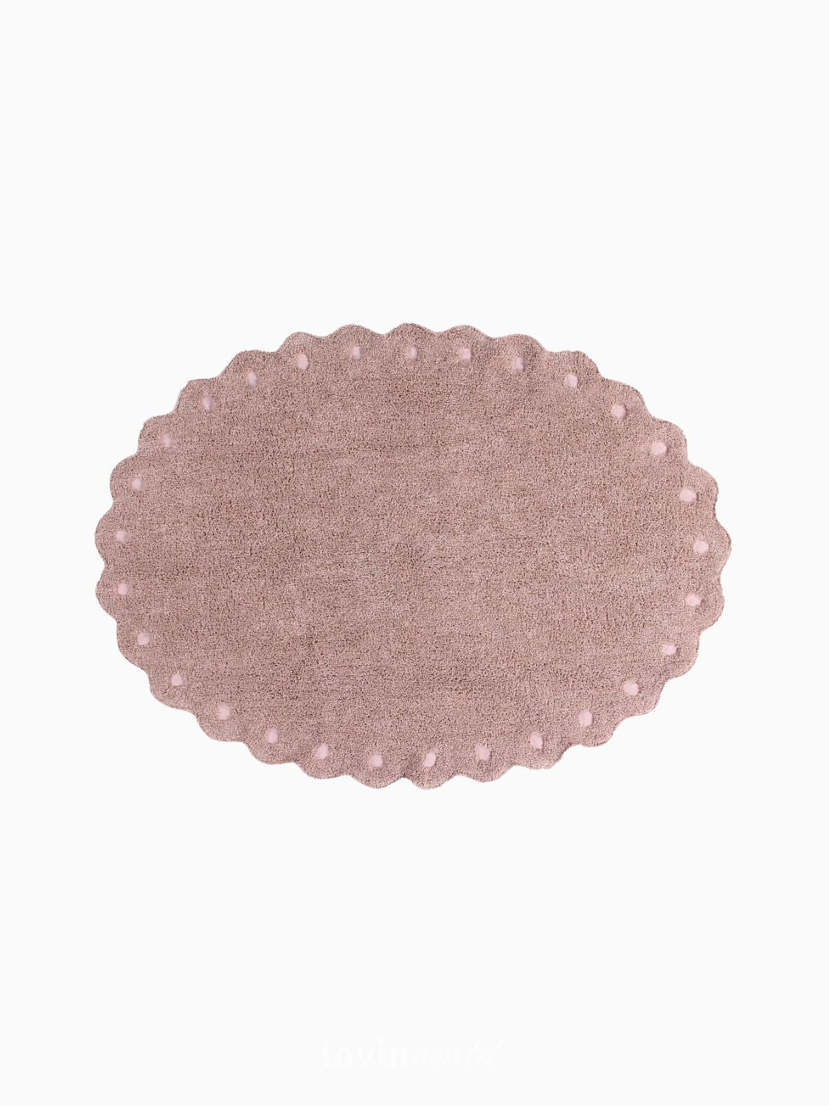 Tappeto in cotone lavabile Picone, in colore Rosa Vintage-1