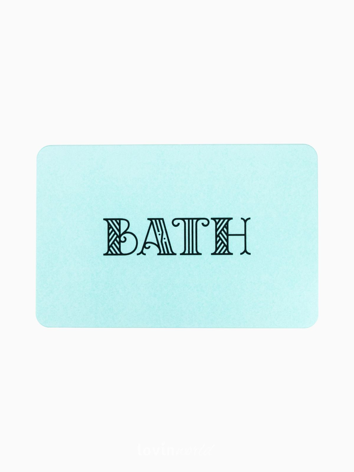 Tappeto da bagno Bath antiscivolo in colore verde acqua 60x30 cm.-1