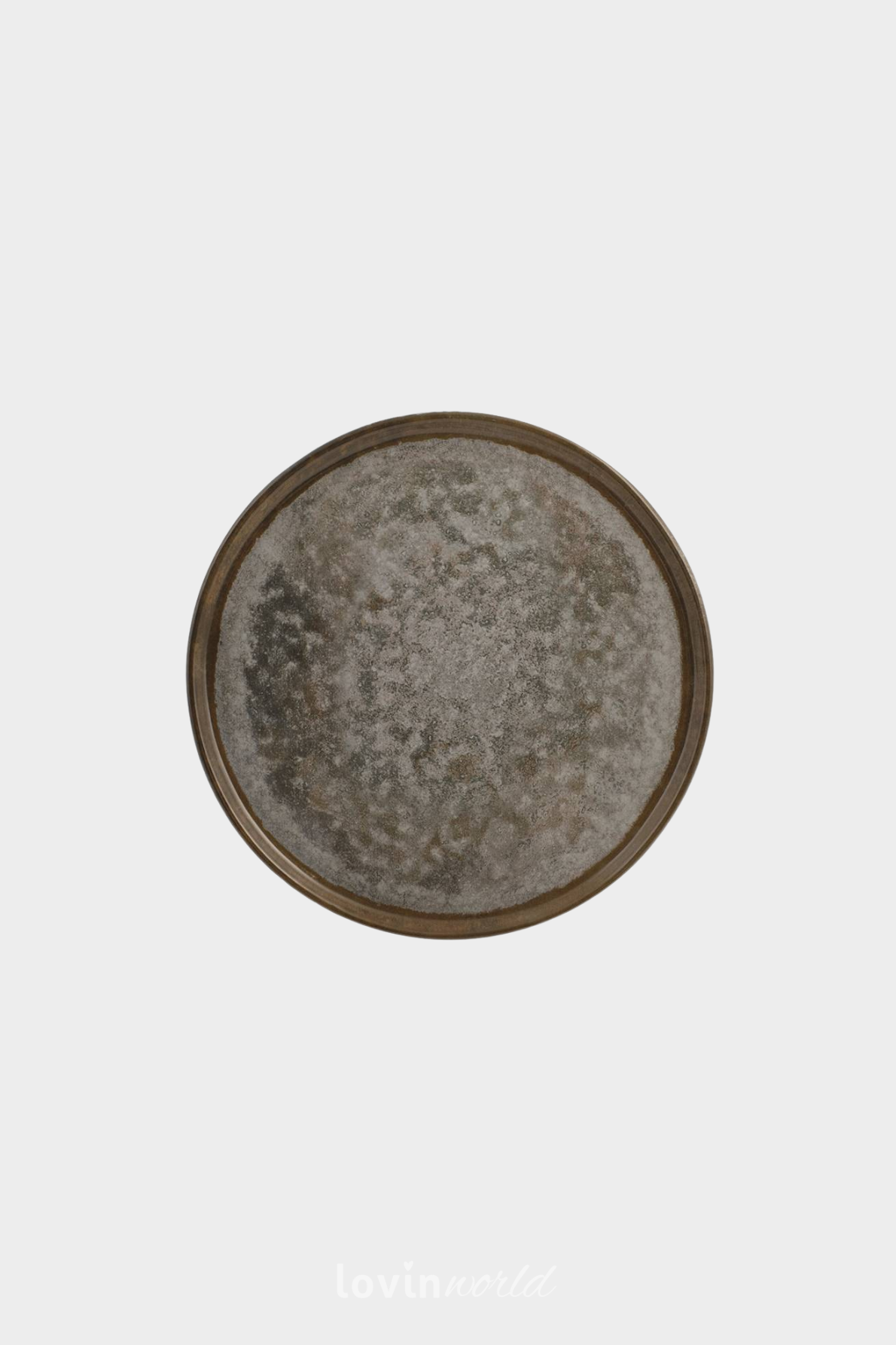 Piatto frutta Velvet in stoneware colore grigio 21 cm.-1