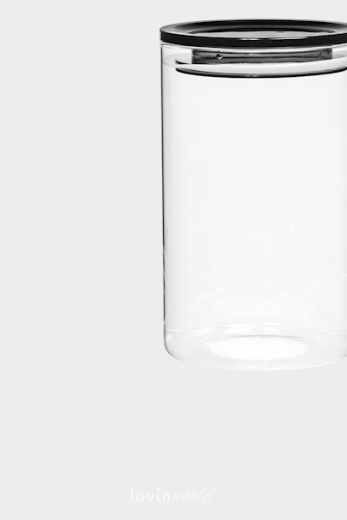 Barattolo in vetro borosilicato con tappo ermetico grigio fumè 900 cc.-2