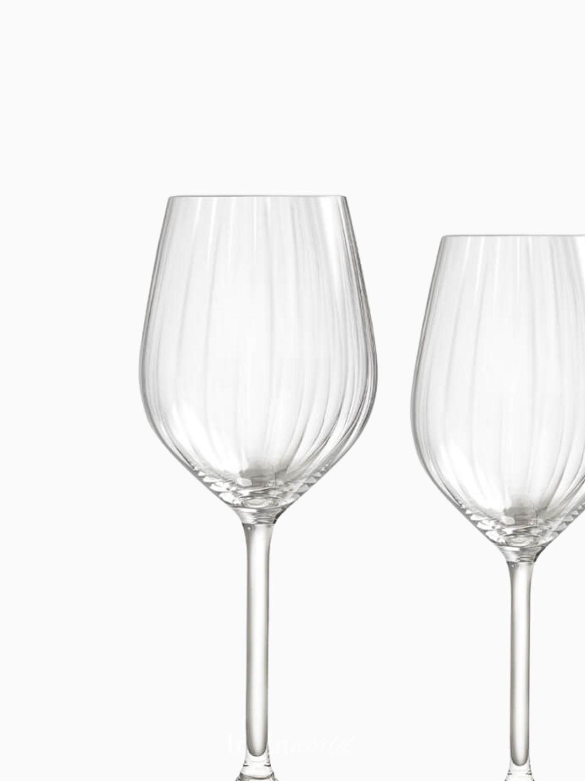 Set 12 calici vino bianco e rosso Plissè in vetro, colore trasparente-4