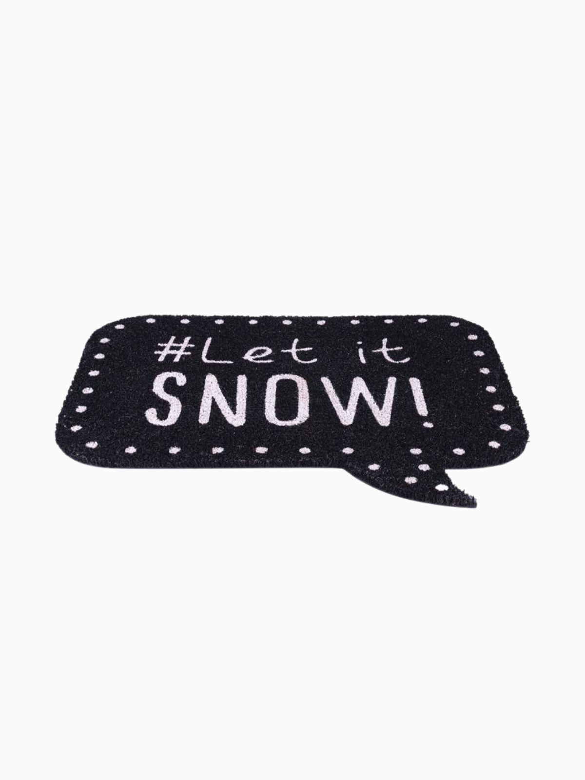 Zerbino natalizio Let It Snow in cocco, tessuto antiscivolo 50x70 cm.-2