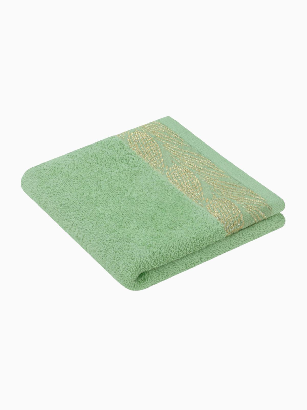 Set 2 Asciugamani da bagno Allium in 100% cotone, colore verde-2