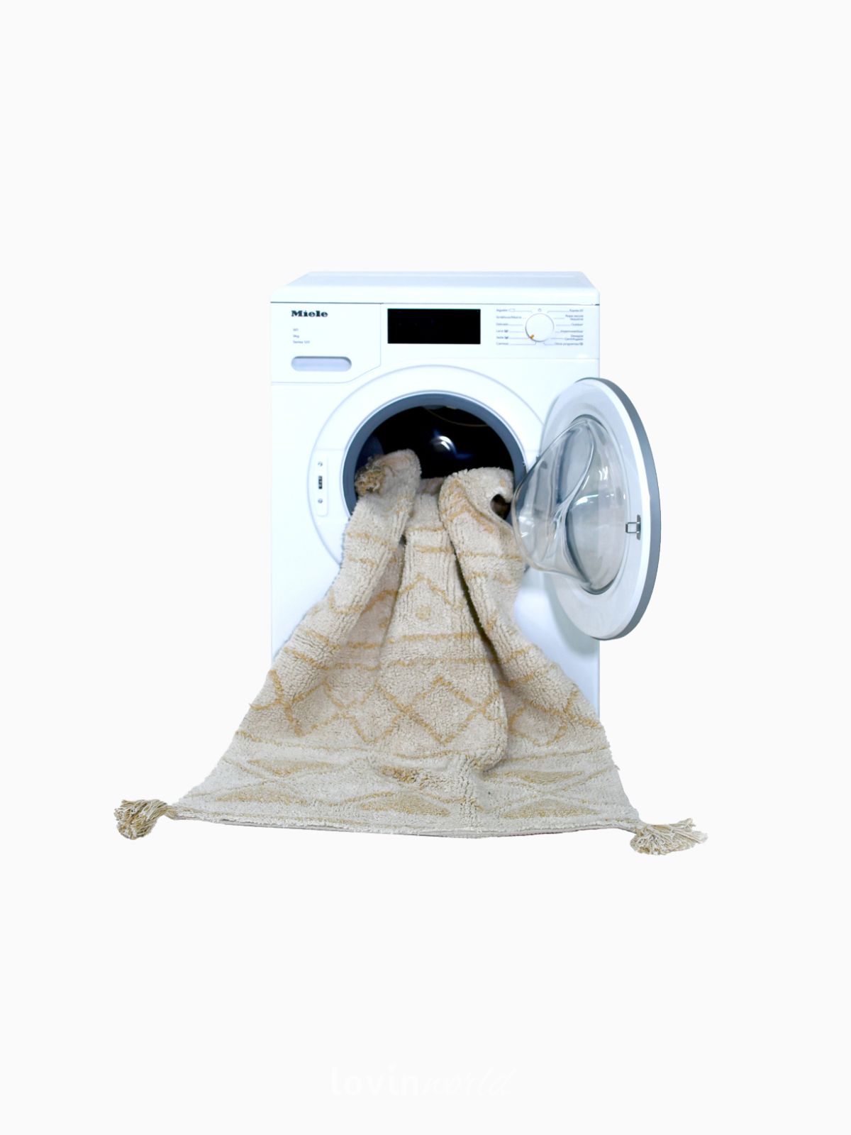 Tappeto in cotone lavabile Mini-Tribu Miele, 70x100 cm.-7