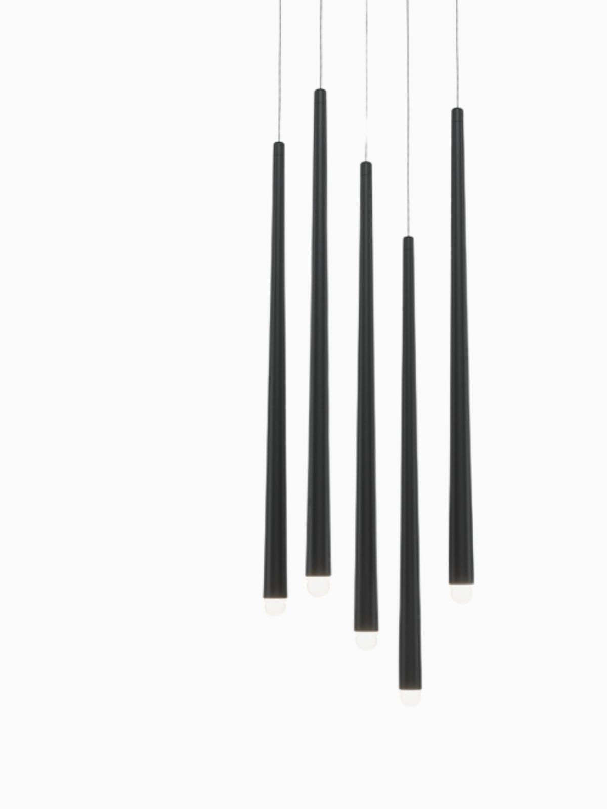 Lampada a sospensione Cascade, in colore nero con struttura in alluminio-4