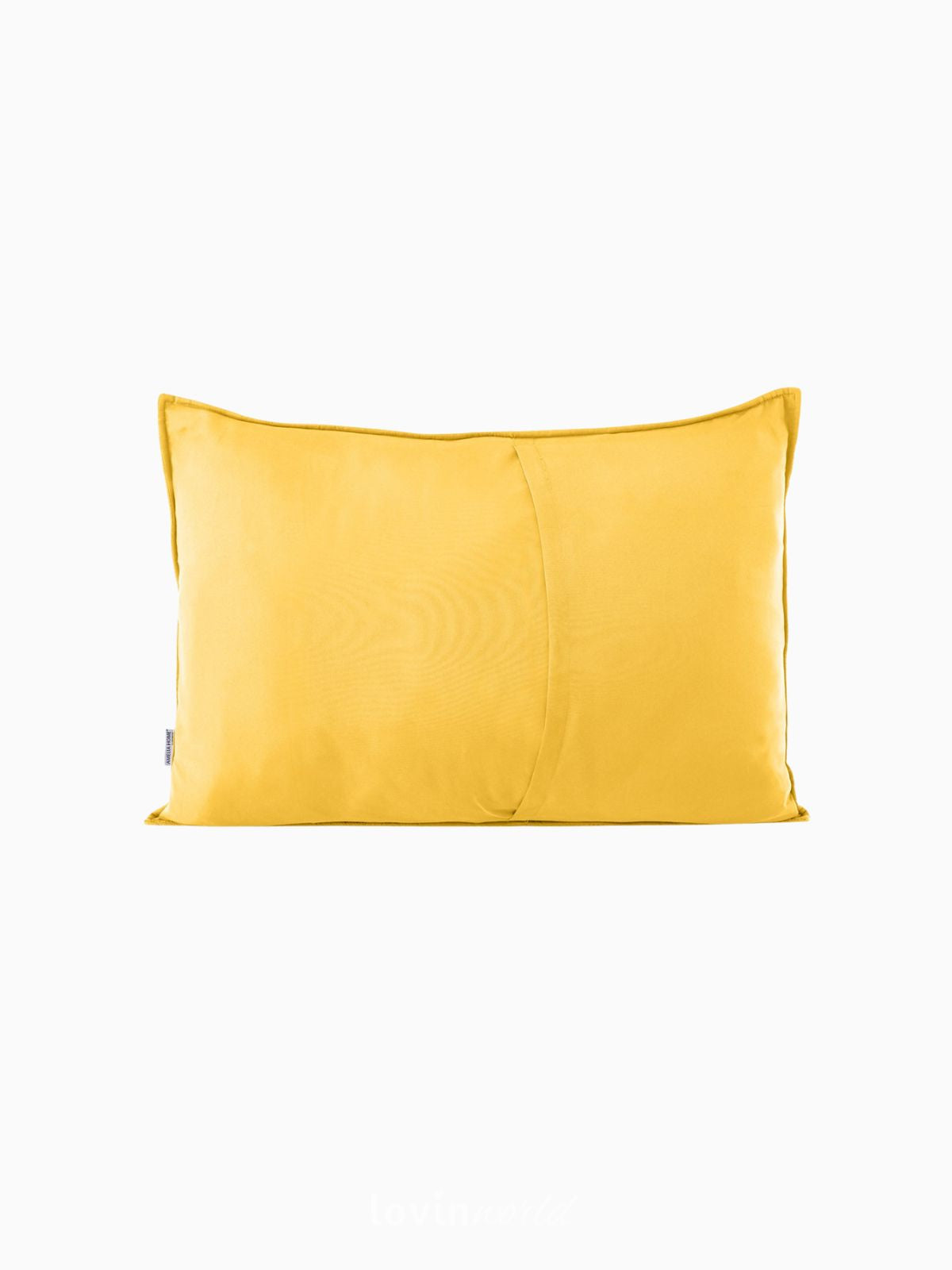 Cuscino decorativo in velluto Palsha, colore giallo 50x70 cm.-2