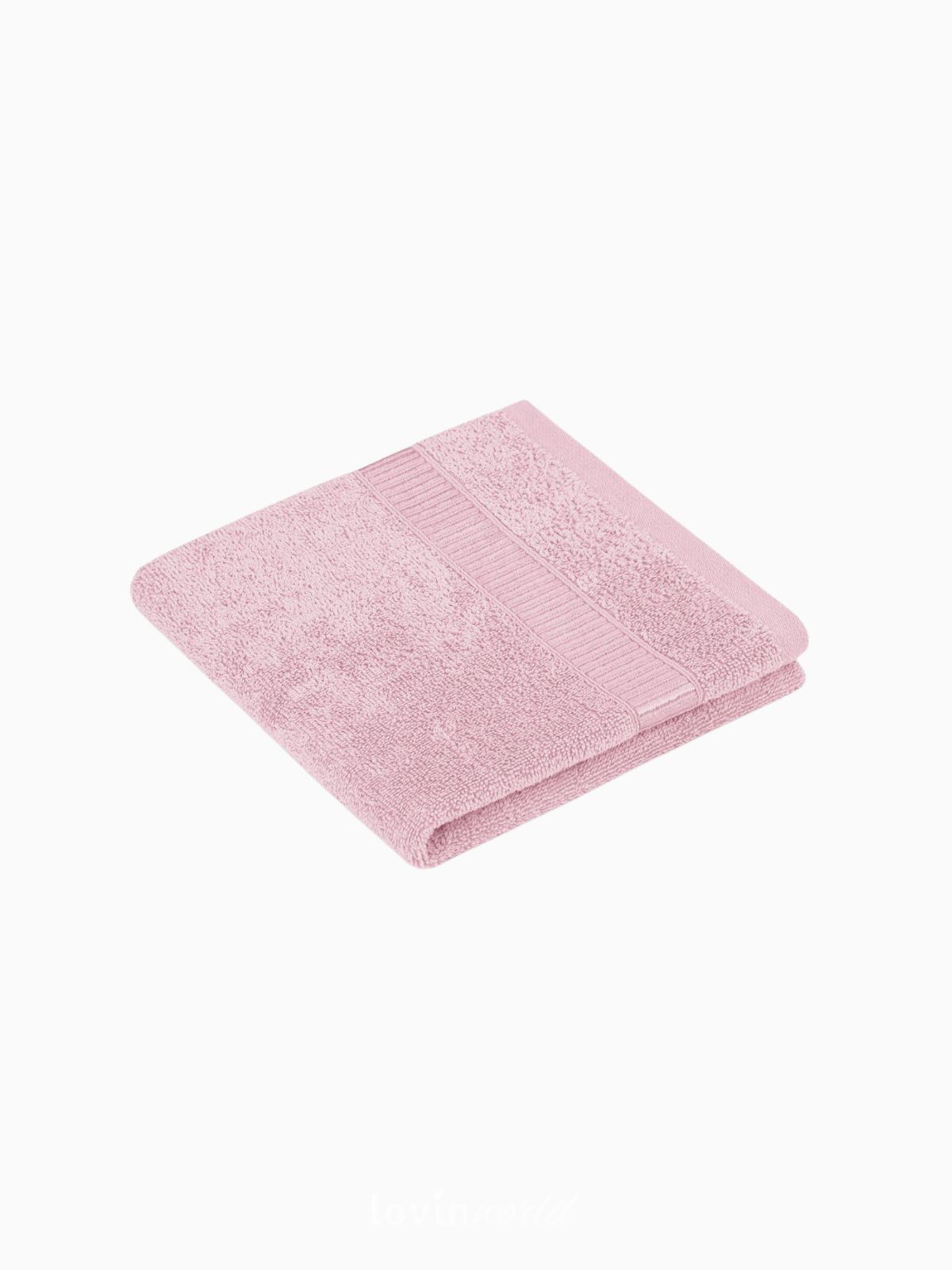 Set 2 Asciugamani da bagno Avium in 100% cotone, colore rosa-2