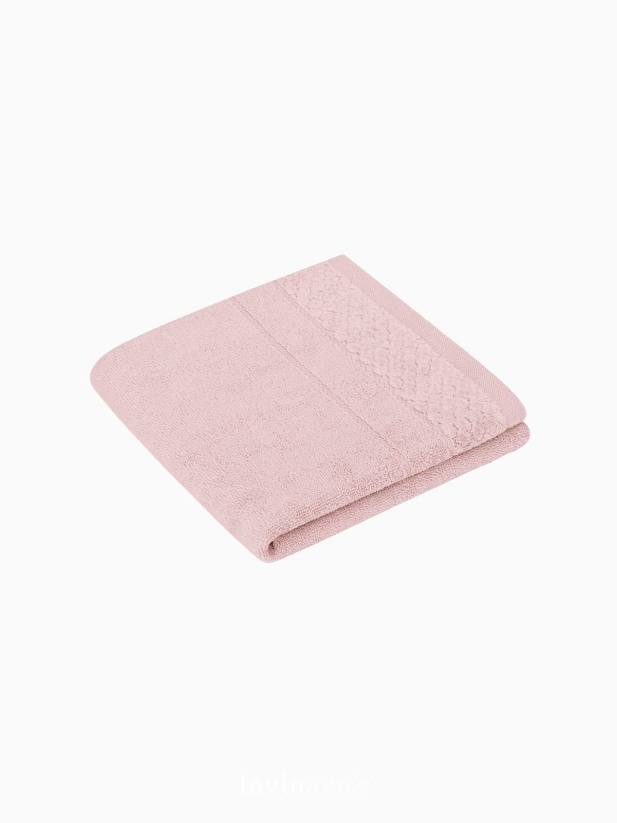 Set 2 Asciugamani da bagno Rubrum in 100% cotone, colore rosa-2