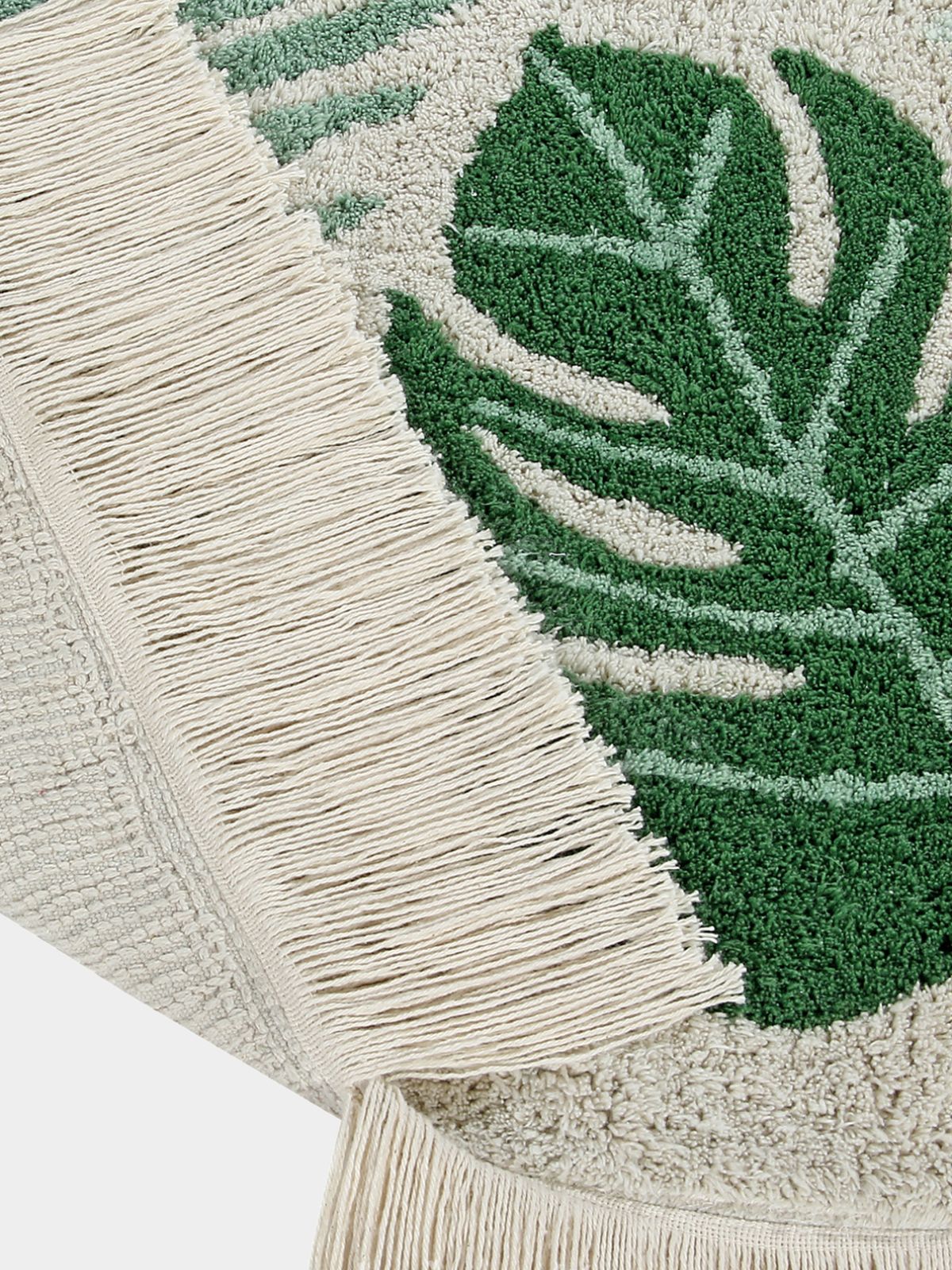 Tappeto in cotone lavabile Tropical Verde, 140x200 cm.-5
